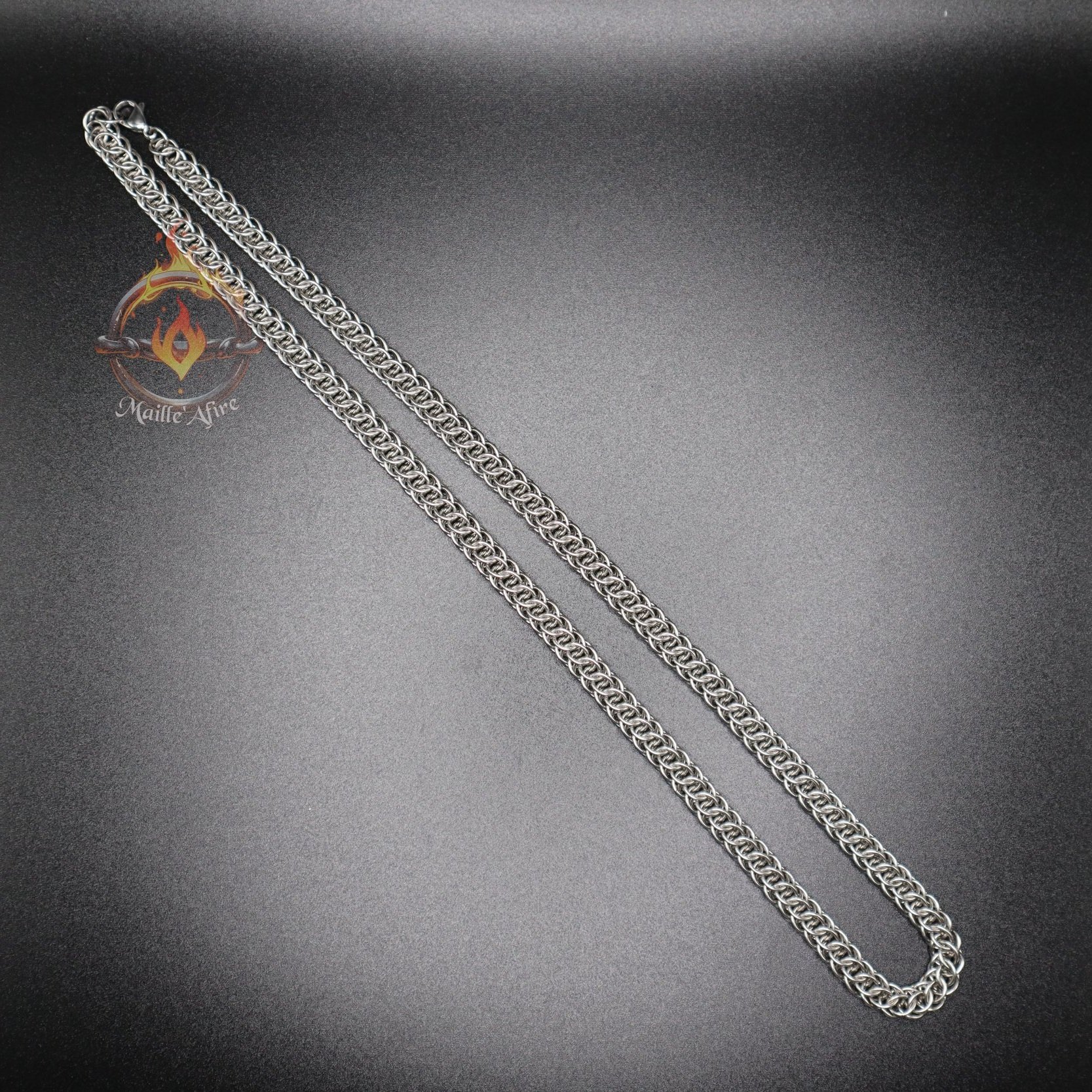 Maille'Afire Stainless Steel 20gauge Flat Full Persian 5in1 Chainmaille Necklace