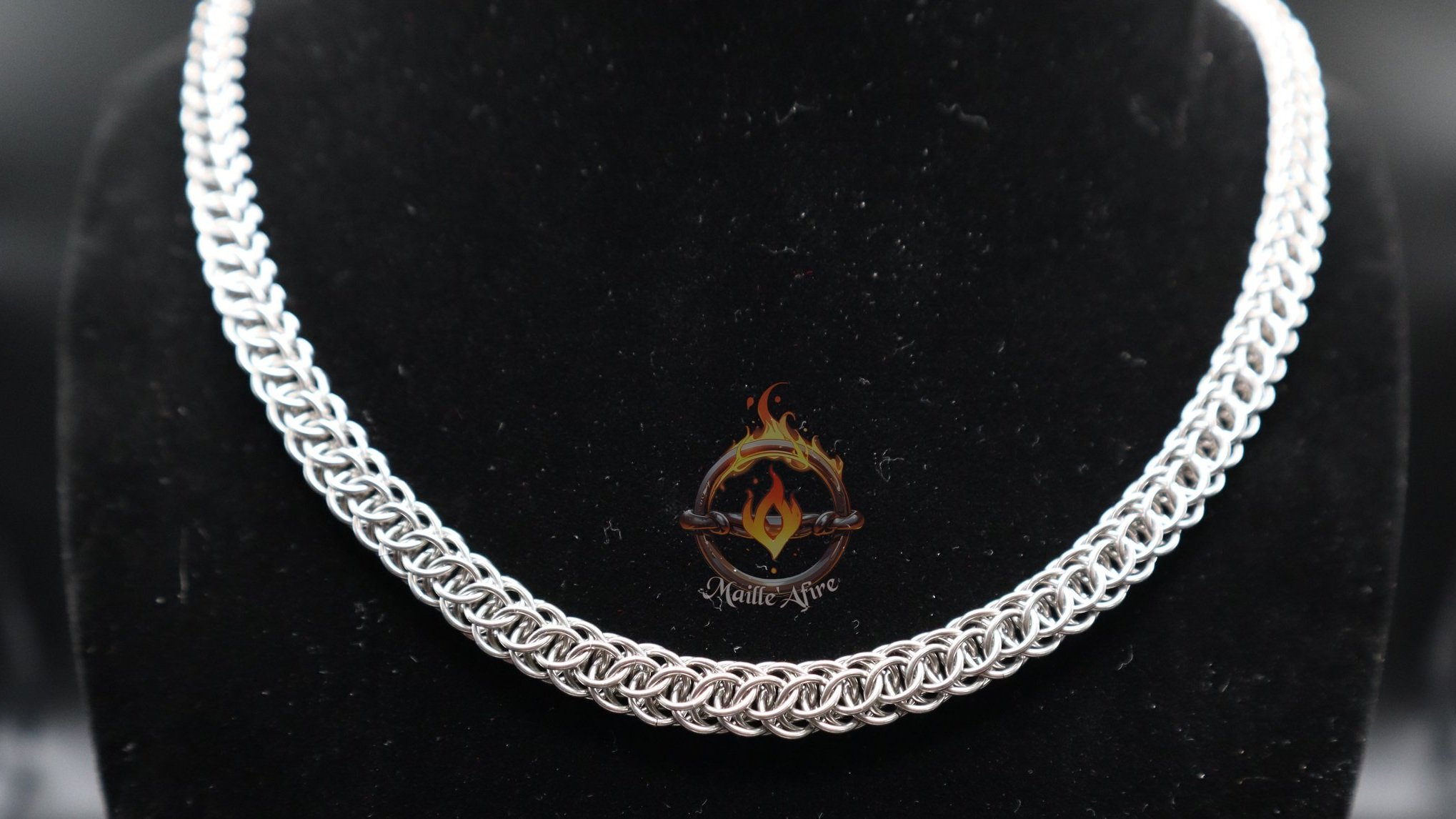 Maille'Afire Stainless Steel 20gauge Flat Full Persian 5in1 Chainmaille Necklace