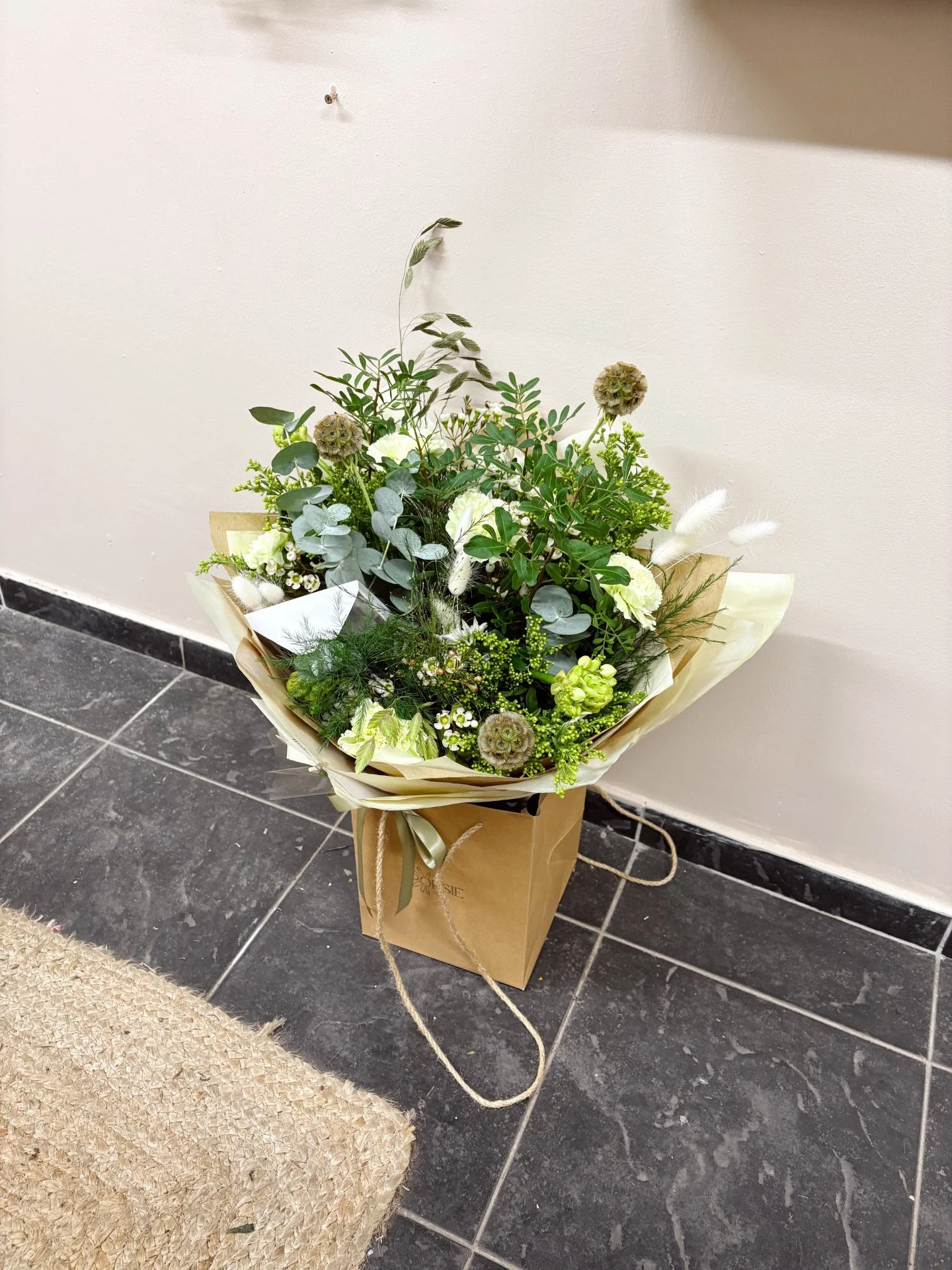 White & Neutrals (Florist Choice) Bagged Bouquet