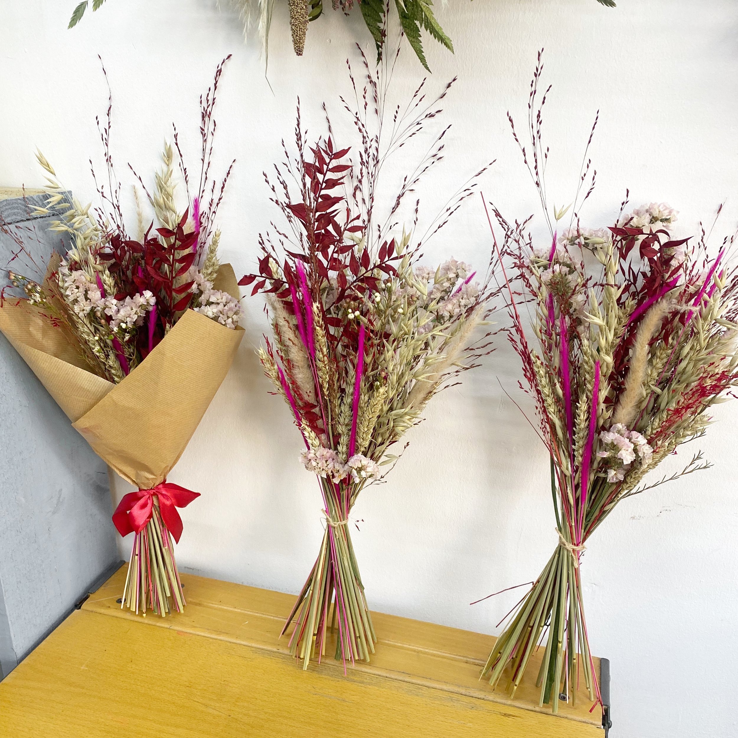 Pink & Red Dried Bouquet.