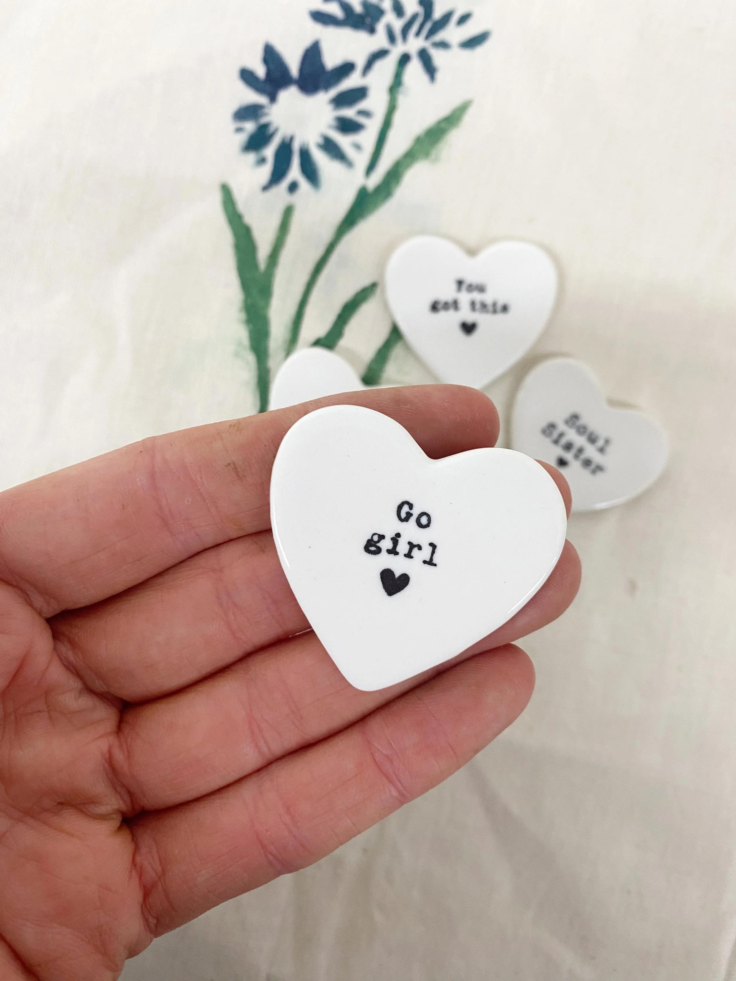 Small 'Go girl' Heart Token