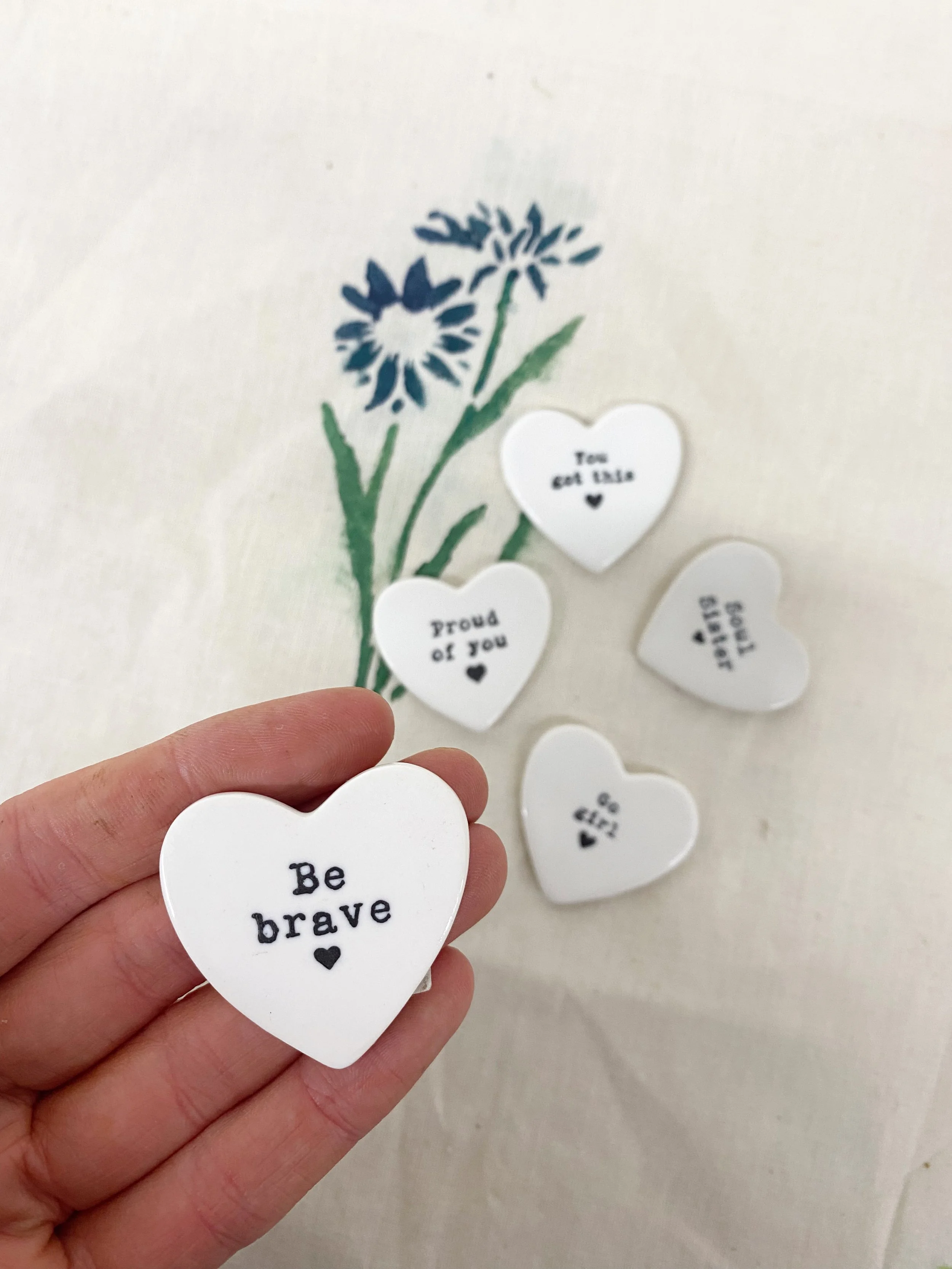 Small 'Be brave' Heart Token