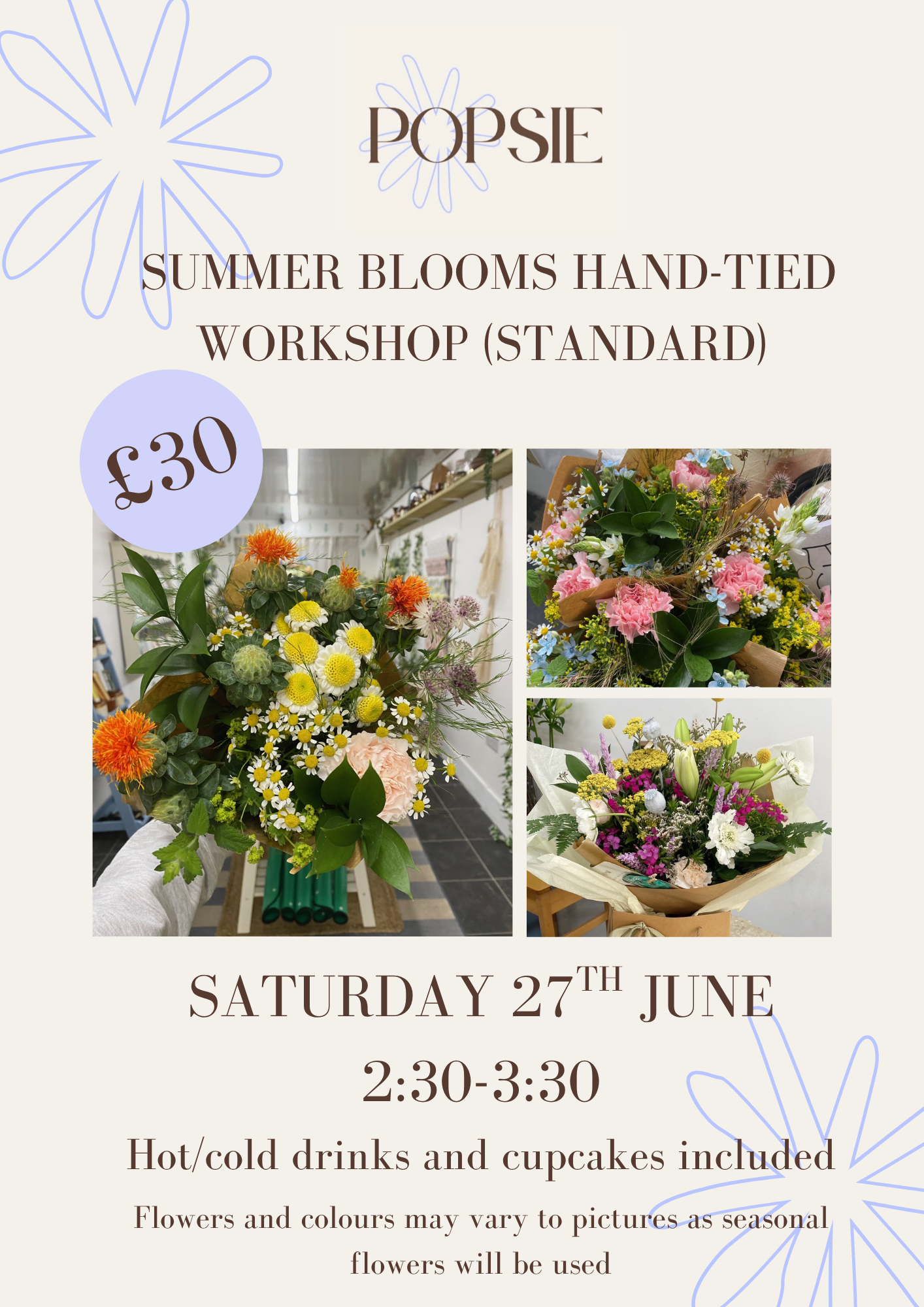 Summer Blooms Hand-Tied Workshop (SAT)