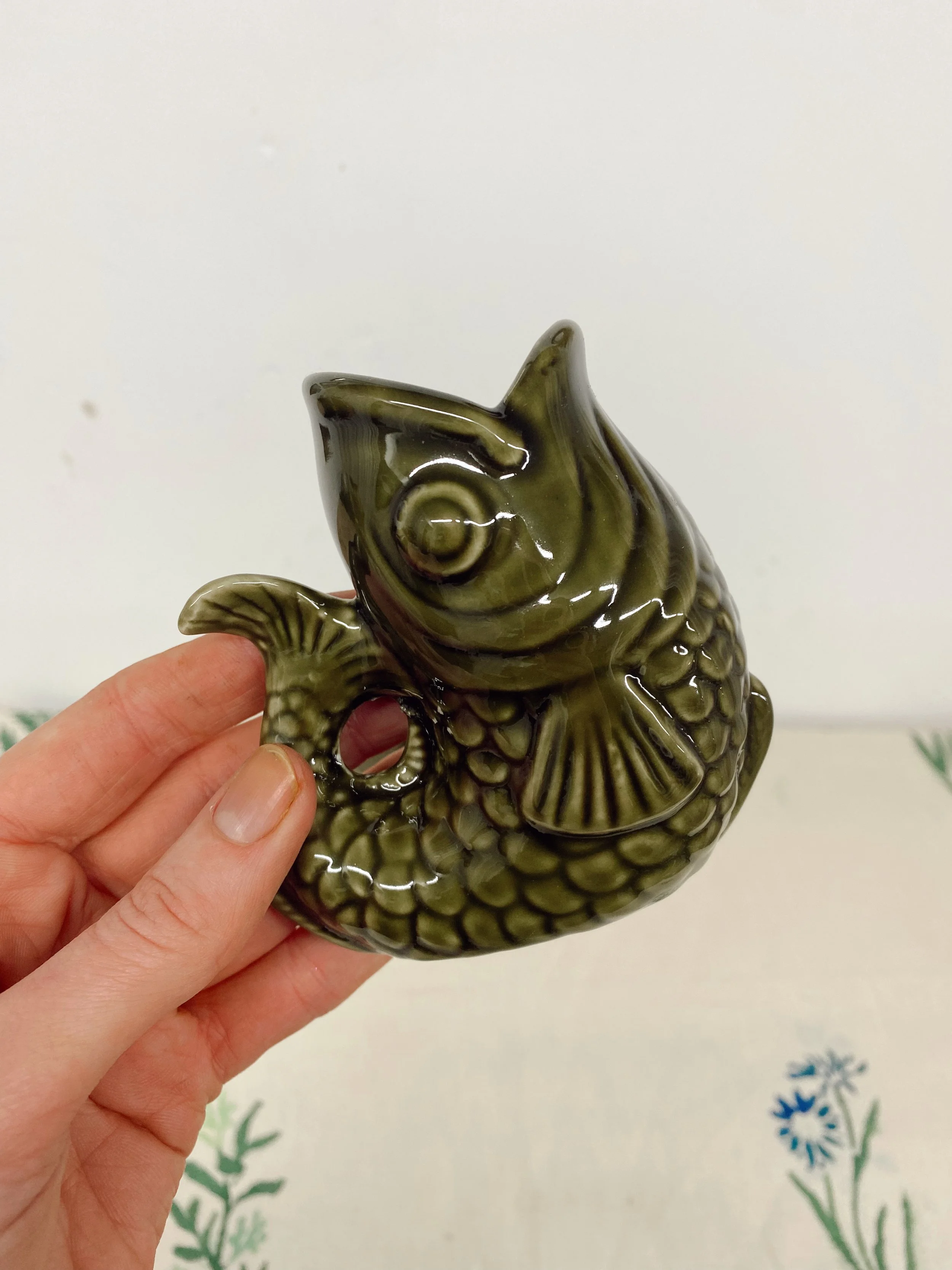 Green Small Fish Bud Vase