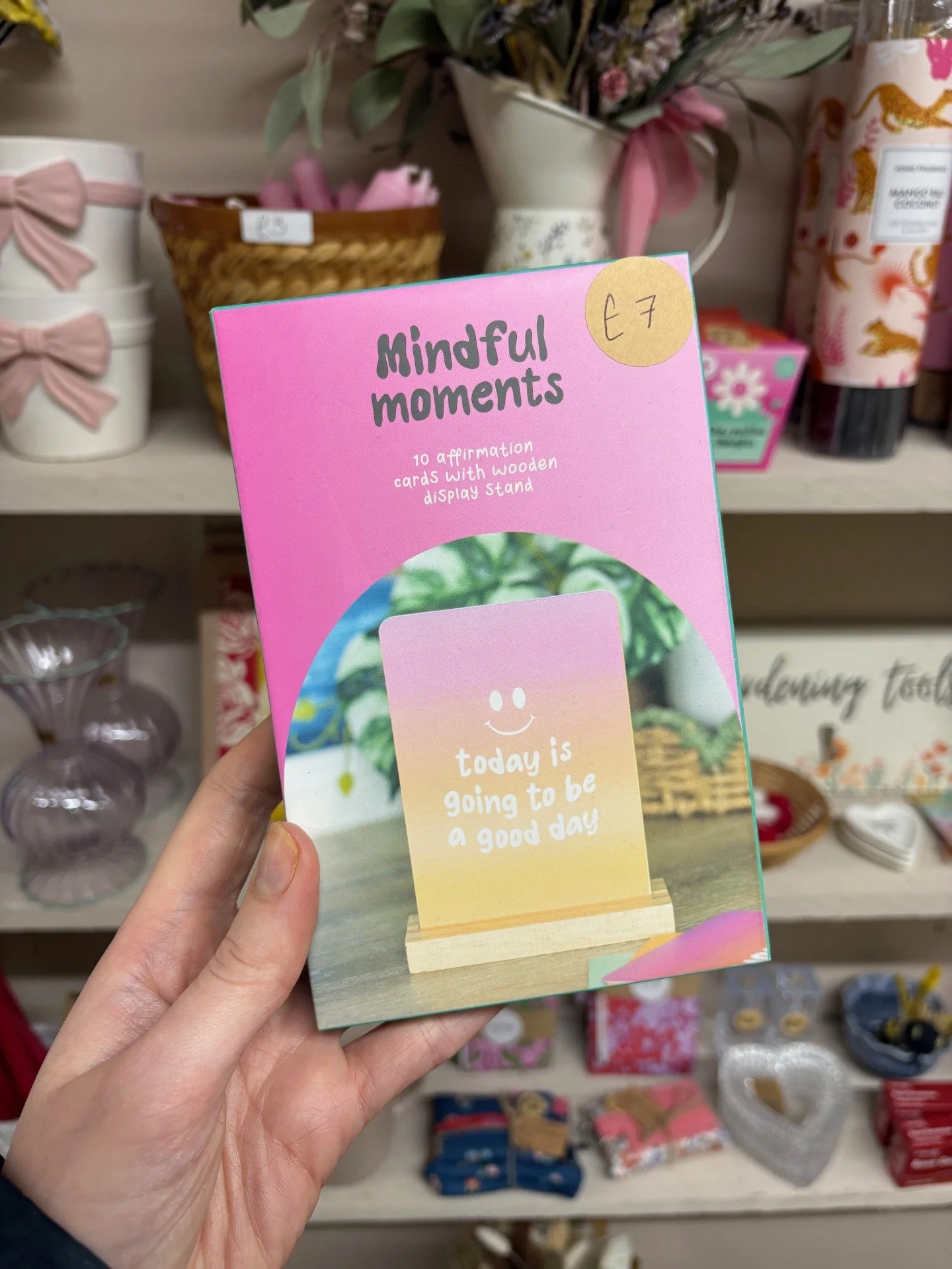 Mindful Moments Affirmation Card With Stand