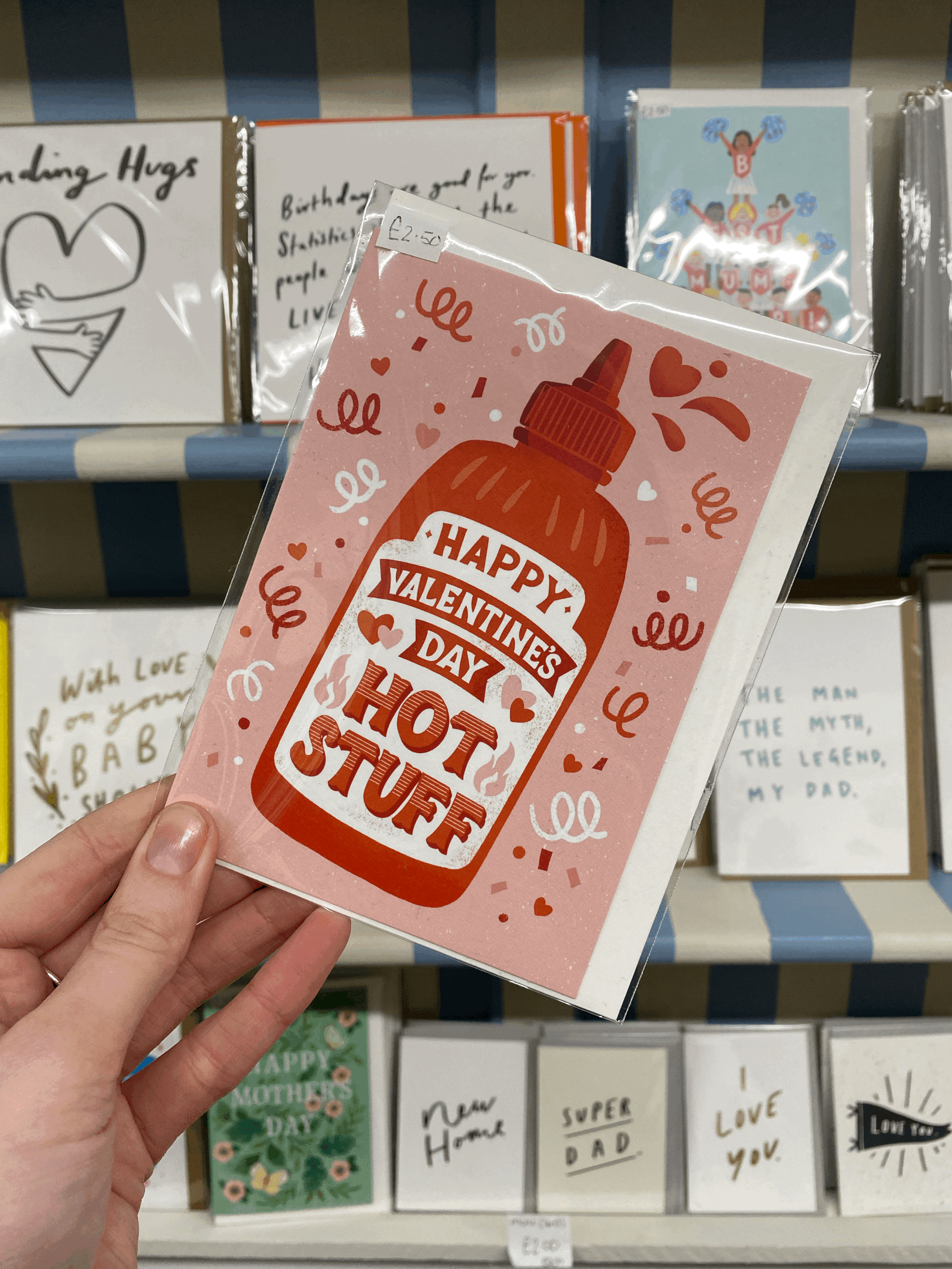 'Happy Valentines Day Hot Stuff' Rectangle Card