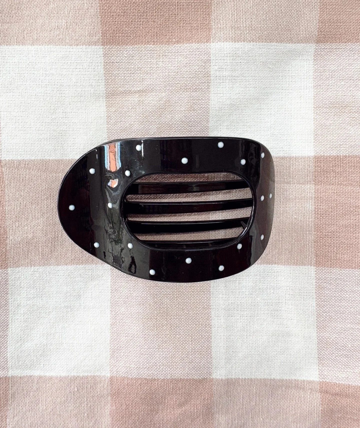 Polka Dot Flat Claw Clip