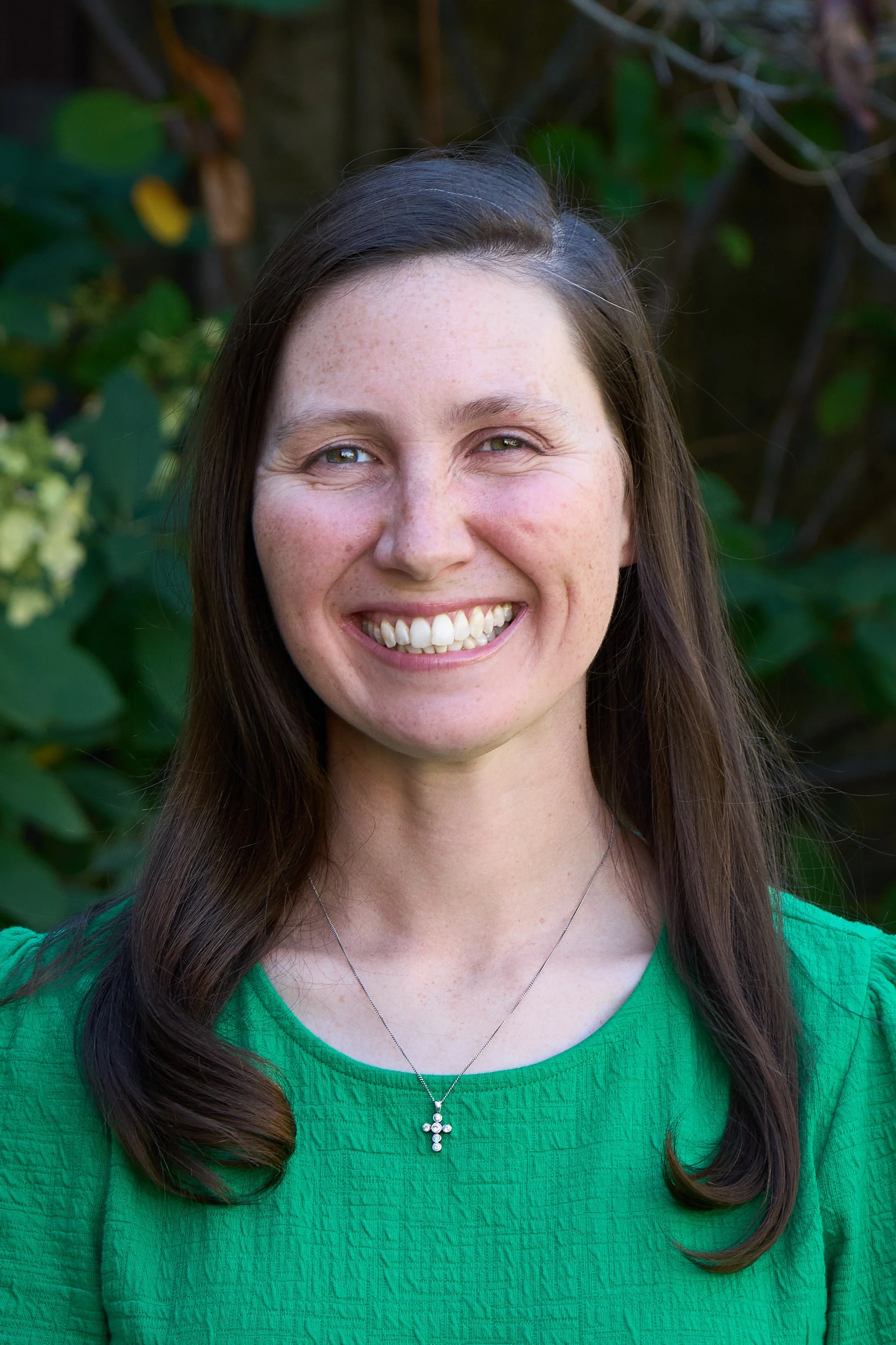 Woman with green dress