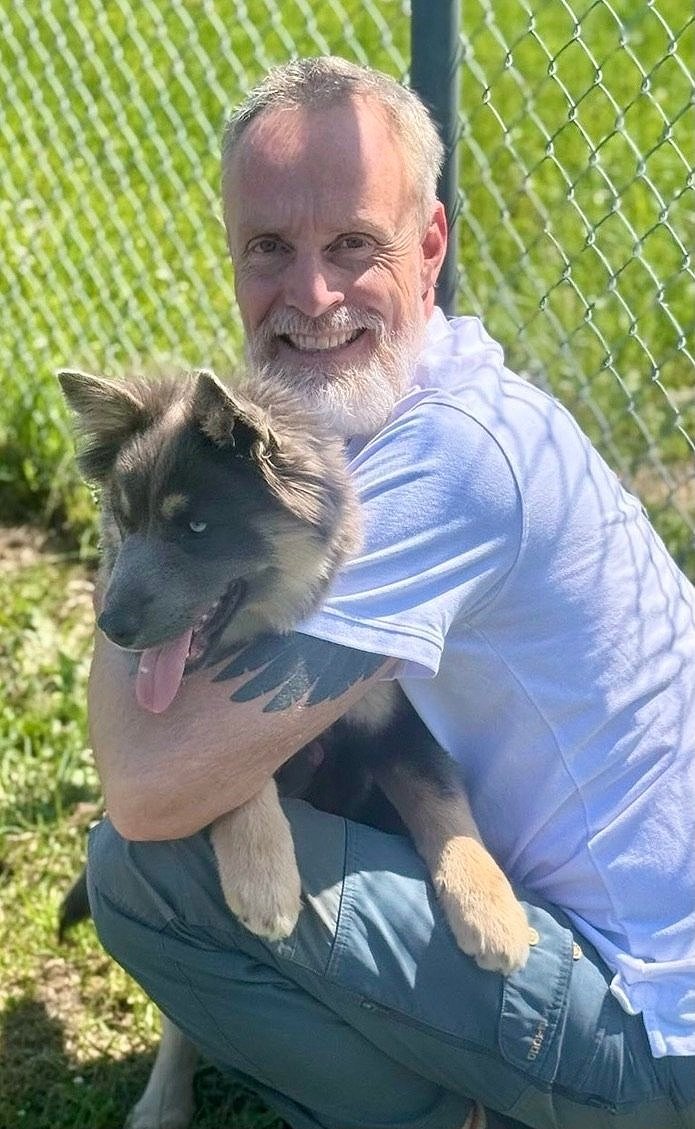 Jayson with a rescued animal