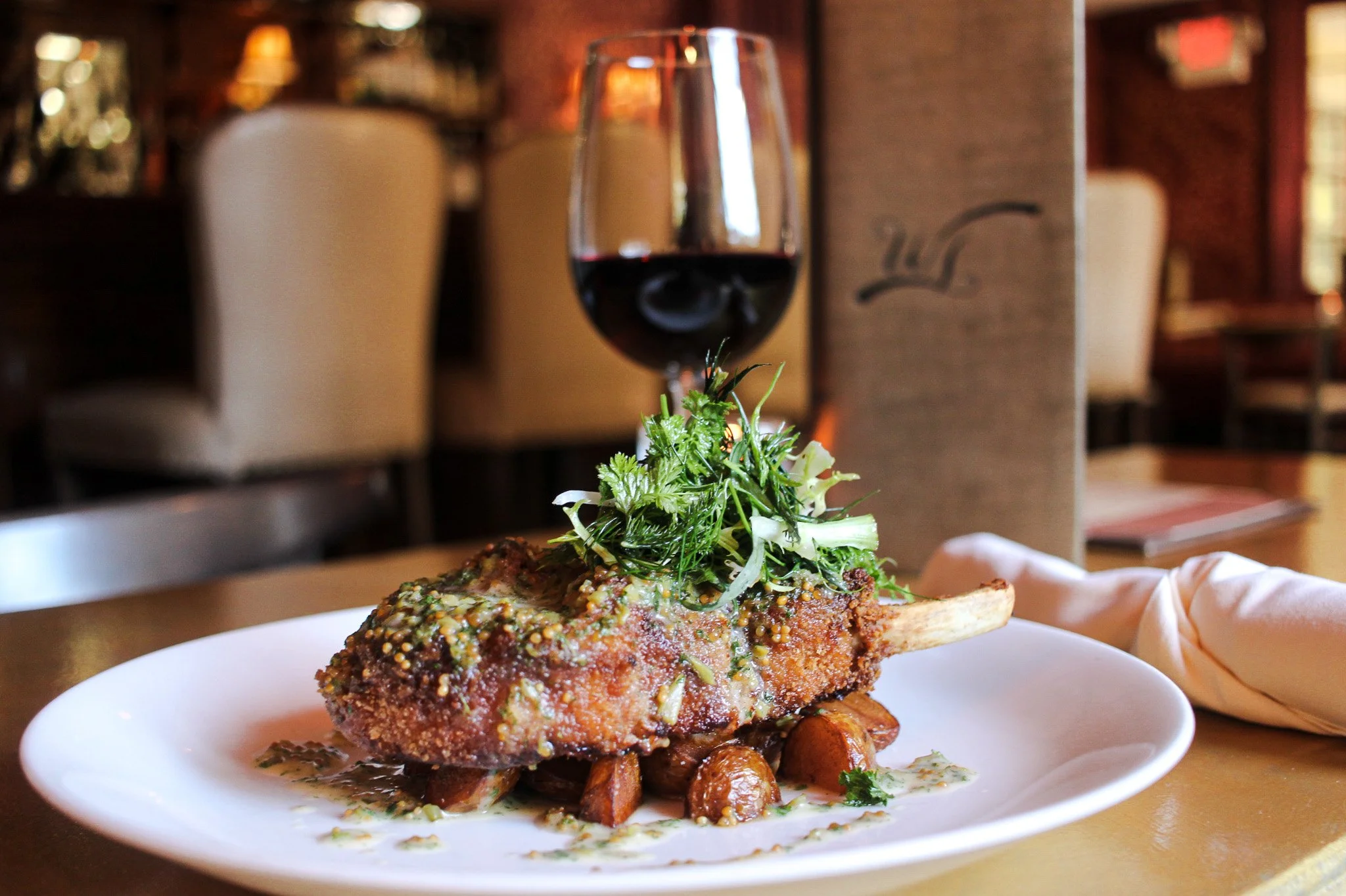 Cozy up with us tonight for Wine Bar Local Thursday at the Washington Inn. The Wine Bar opens at 3:30PM with the kitchen following at 4PM, and we&rsquo;re serving a comforting $25 Wine Bar Plate: a Duroc Pork Chop Schnitzel with aged gouda potato pur