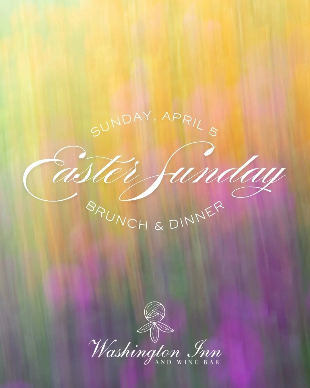 Celebrate Easter Sunday with a delightful three-course brunch at the Washington Inn &amp; Wine Bar on Sunday, April 5, from 11AM until 2PM or Easter Dinner from 4-7PM. 

Enjoy a carefully curated brunch menu featuring seasonal flavors in a warm and e