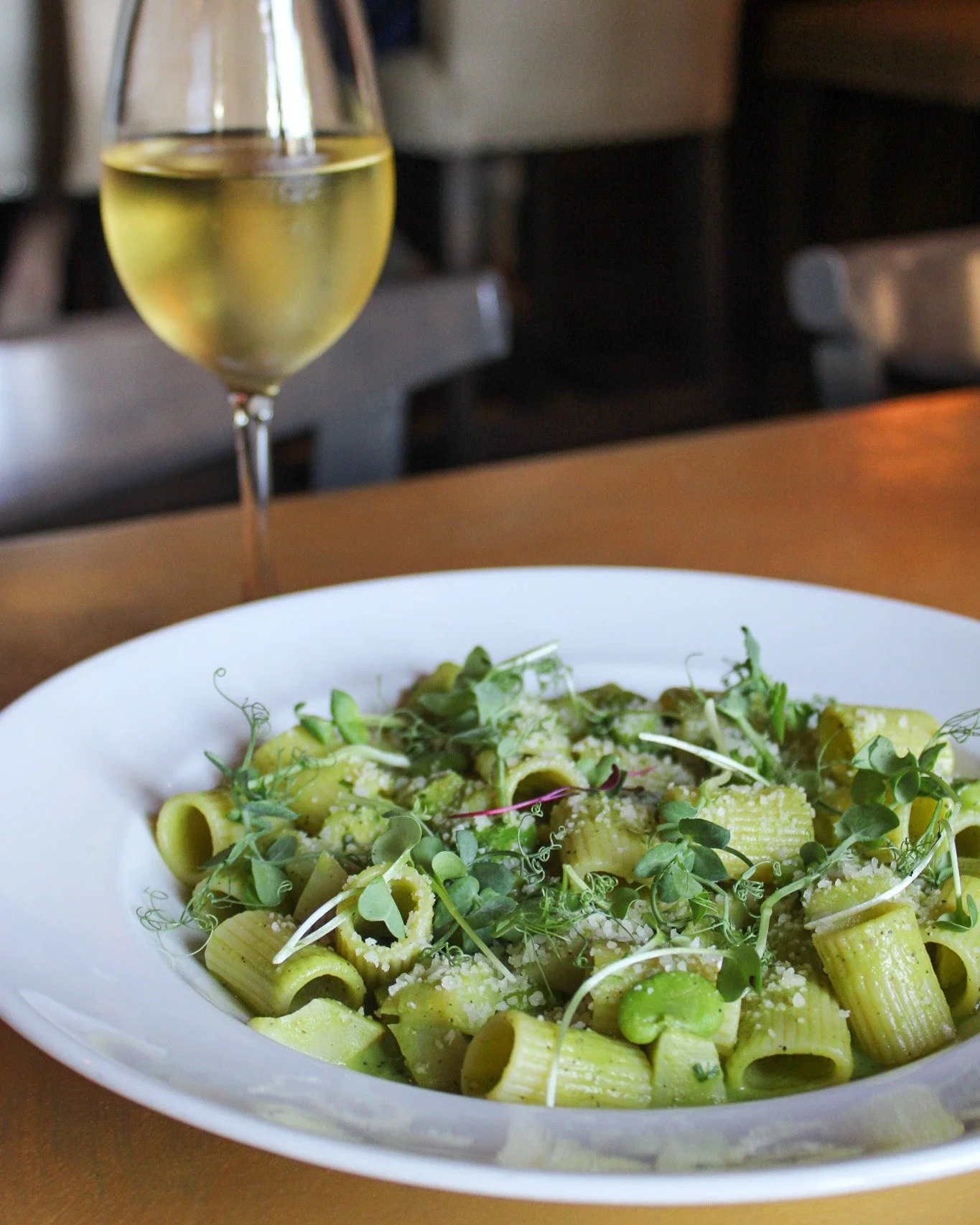 It&rsquo;s the first Local Thursday at the Wine Bar of 2026, and we&rsquo;re kicking things off right tonight! 

Tonight&rsquo;s $25 bar plate is a fresh, bright, and full of flavor mezzi rigatoni with a fava bean crema, artichoke hearts, asparagus, 