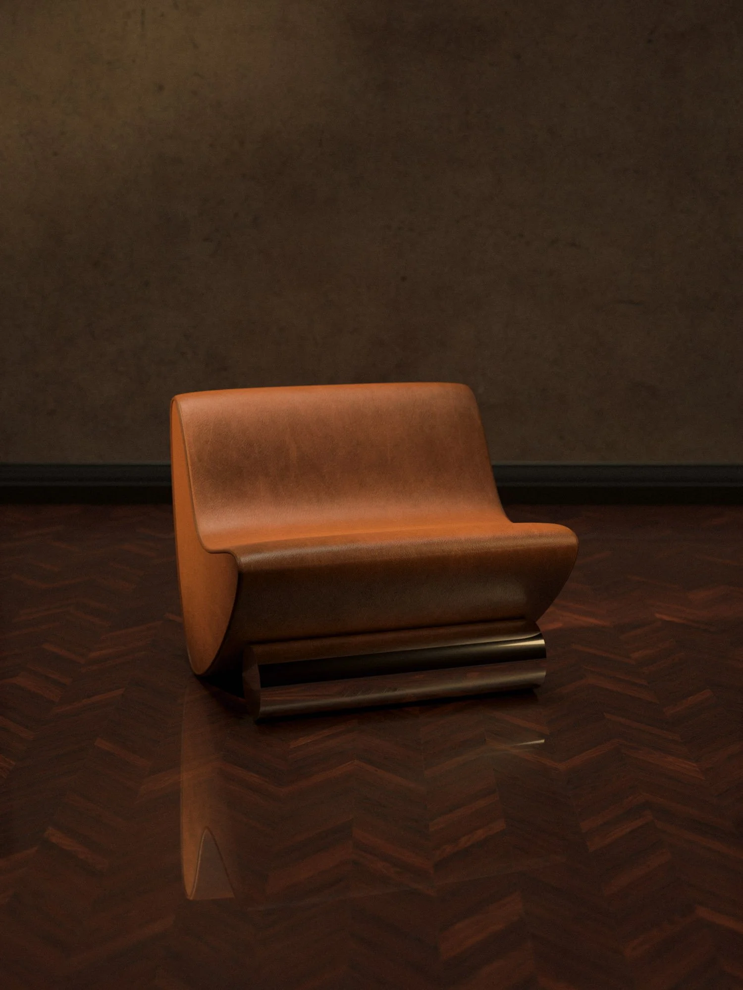 Vanguard Lounge Chair Tan Leather