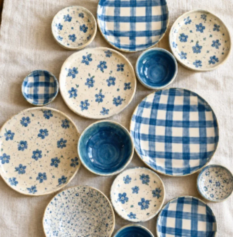 Blue & White Handbuilt Plates.jpg