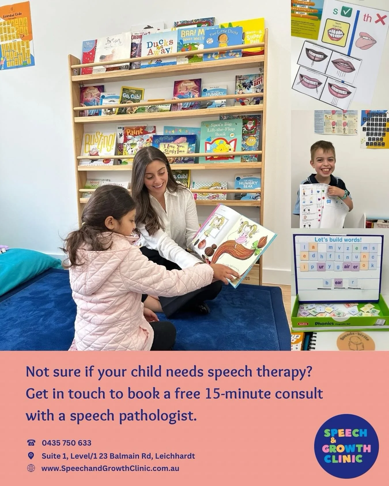 Not sure if your child needs speech therapy?
Early support can make a big difference in clarity, confidence and learning.
Book a free 15-minute consult with a qualified speech pathologist at our Leichhardt clinic. Click the link in our bio and comple