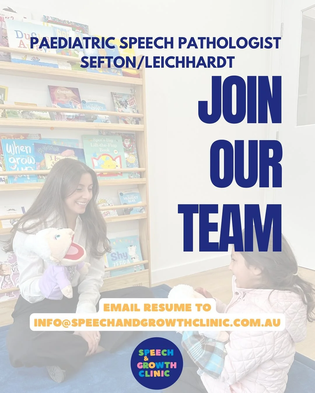 We&rsquo;re hiring! 
Speech &amp; Growth Clinic is looking for a passionate Paediatric Speech Pathologist to join our supportive team in Sefton or Leichhardt.

📍At our Sefton clinic, our room is conveniently placed within a childcare setting @mighty