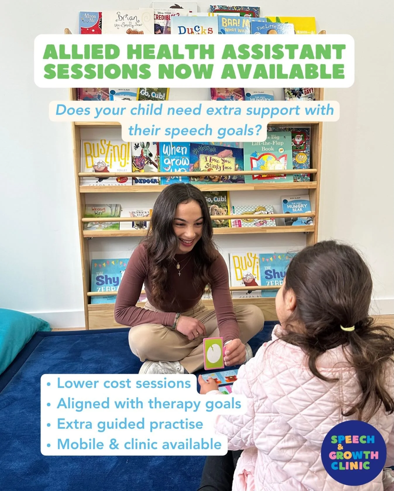 Allied Health Assistance Sessions Now Available 🗣️

These sessions are covered by NDIS at a lower rate under Allied Health Assistant supports, making ongoing practice more accessible for families.

Our 4th year speech pathology student Monica has be