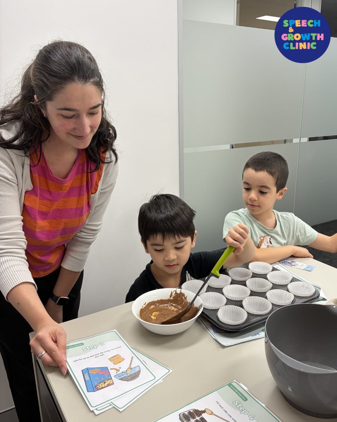 Cooking groups with our Speech Pathologist Dana and Allied Health Assistant Monica! 👩&zwj;🍳

The children worked on their communication and social goals through a fun, hands-on cooking experience, including reading a menu, requesting items in a pre