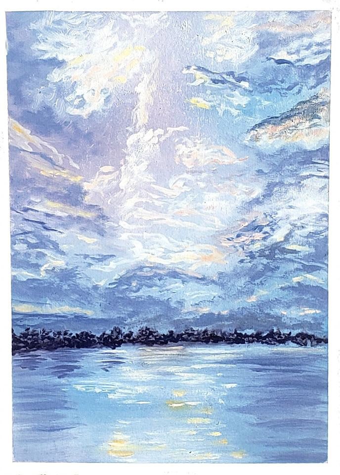 Local Lake 8x11 Oil on Paper (2021)
