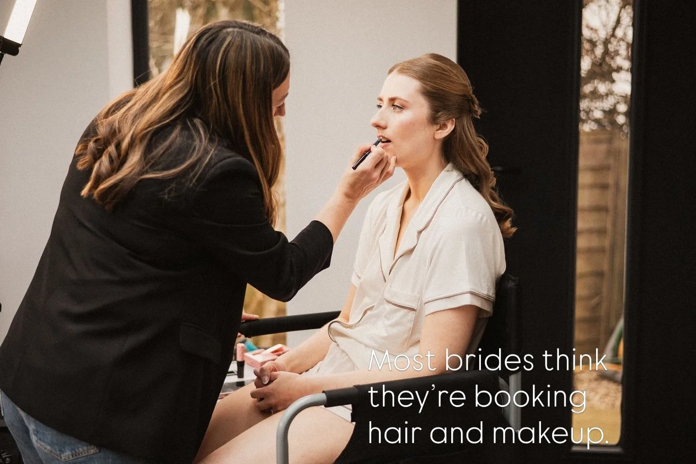 There&rsquo;s so much more to a wedding morning than the hair and makeup alone. 

It&rsquo;s the atmosphere.

The energy in the room.

How you feel while getting ready for one of the biggest moments of your life.

My role often becomes far more than 