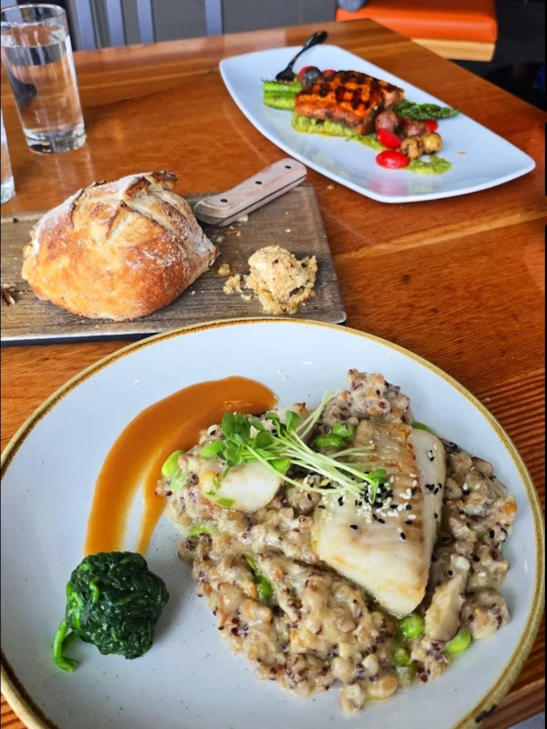 Savor every bite. Our sesame-soy glazed black cod with miso maple sauce + creamy shiitake harvest grain risotto = magic on a plate. ✨
#seafoodlovers #umami #slcfoodie #seattlefoodie