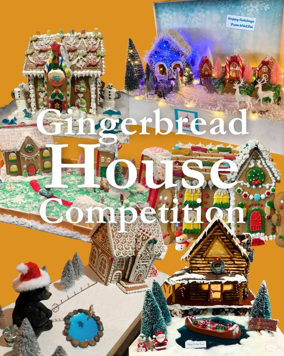 🎅 WE NEED YOUR HELP! 🎅

Our talented teams across all WildFin locations have created these AMAZING gingerbread houses for this year&rsquo;s Gingerbread House Competition&mdash;and we need your help to choose the winner. 

Swipe through to see each 