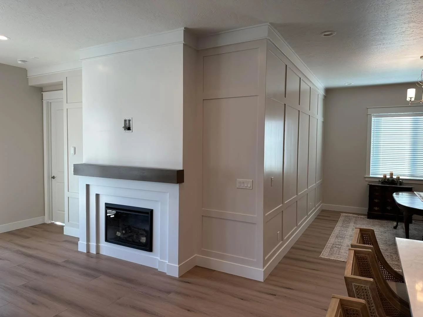 Board and Batten Fireplace Wall