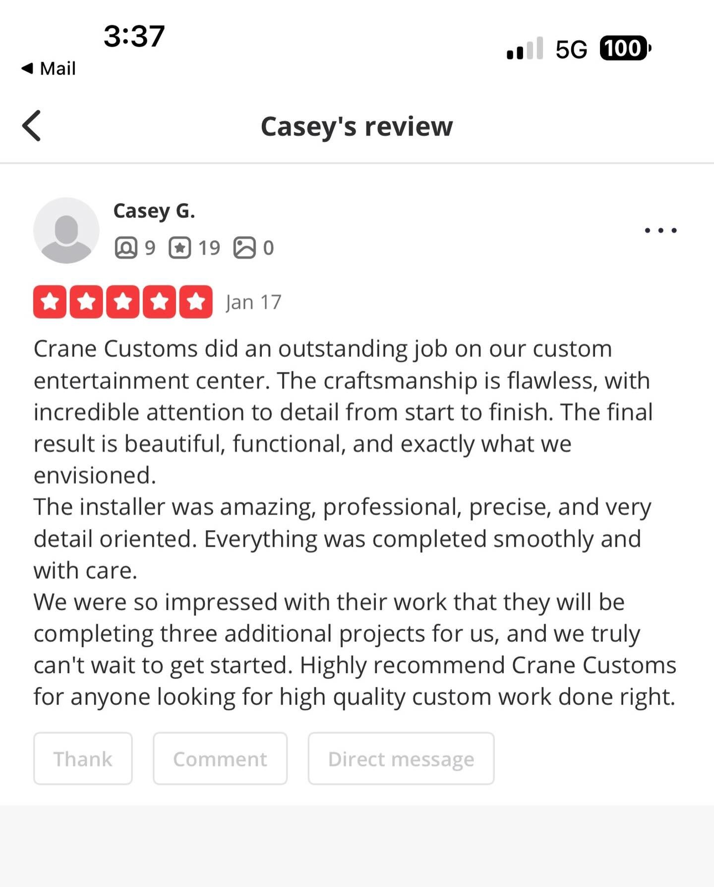 Day in and day out we are so grateful for our wonderful clients!! Feedback like this is why we continue to strive to be the very best, change the culture of the construction world and truly provide an extraordinary experience for each and every clien