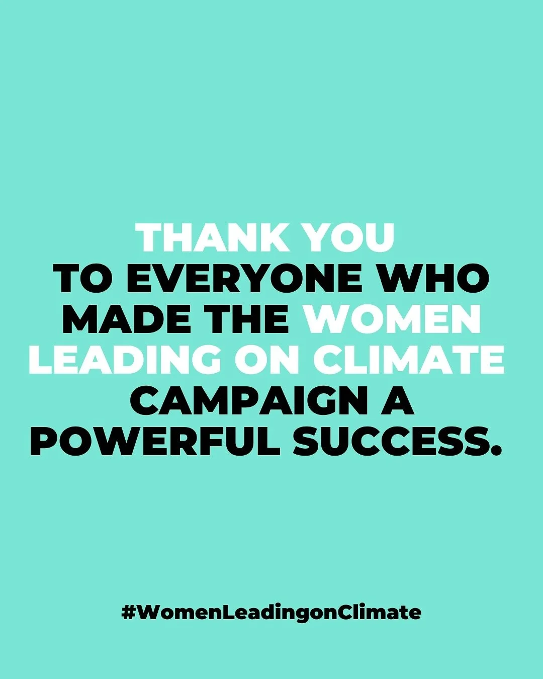 Thank you to everyone who made the #WomenLeadingOnClimate campaign a huge success! 

Over just one week, we hit 41M impressions, amplifying women&rsquo;s voices from 57 countries during #COP29. To our partners, influencers, and every single person wh