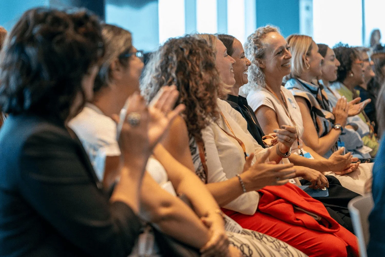 Women Leading on Climate members applauding at New York Climate Week 2026