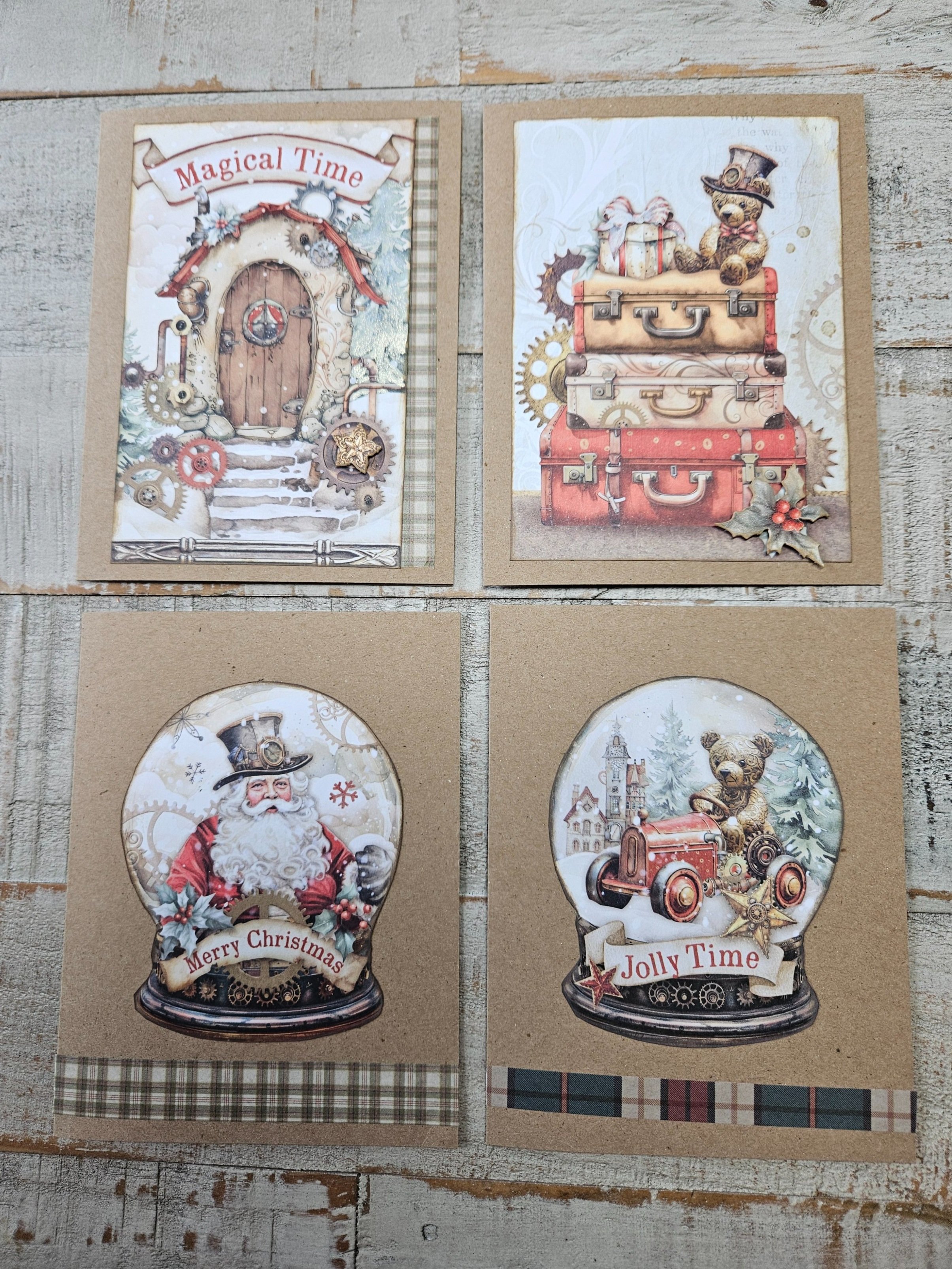 Steampunk Christmas Set of 4: #8