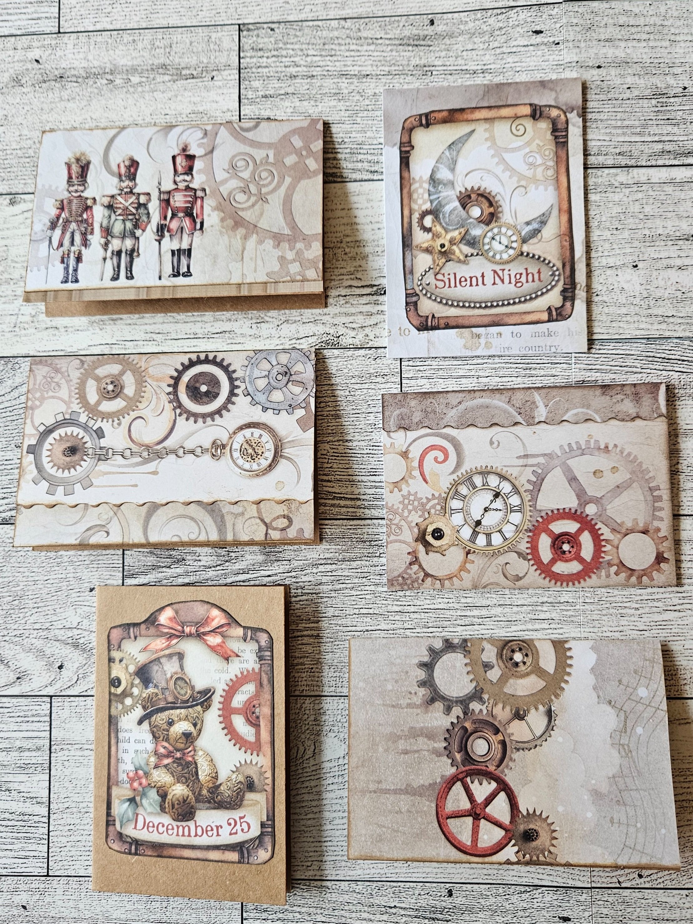 Steampunk Christmas Gift Card Holder #1