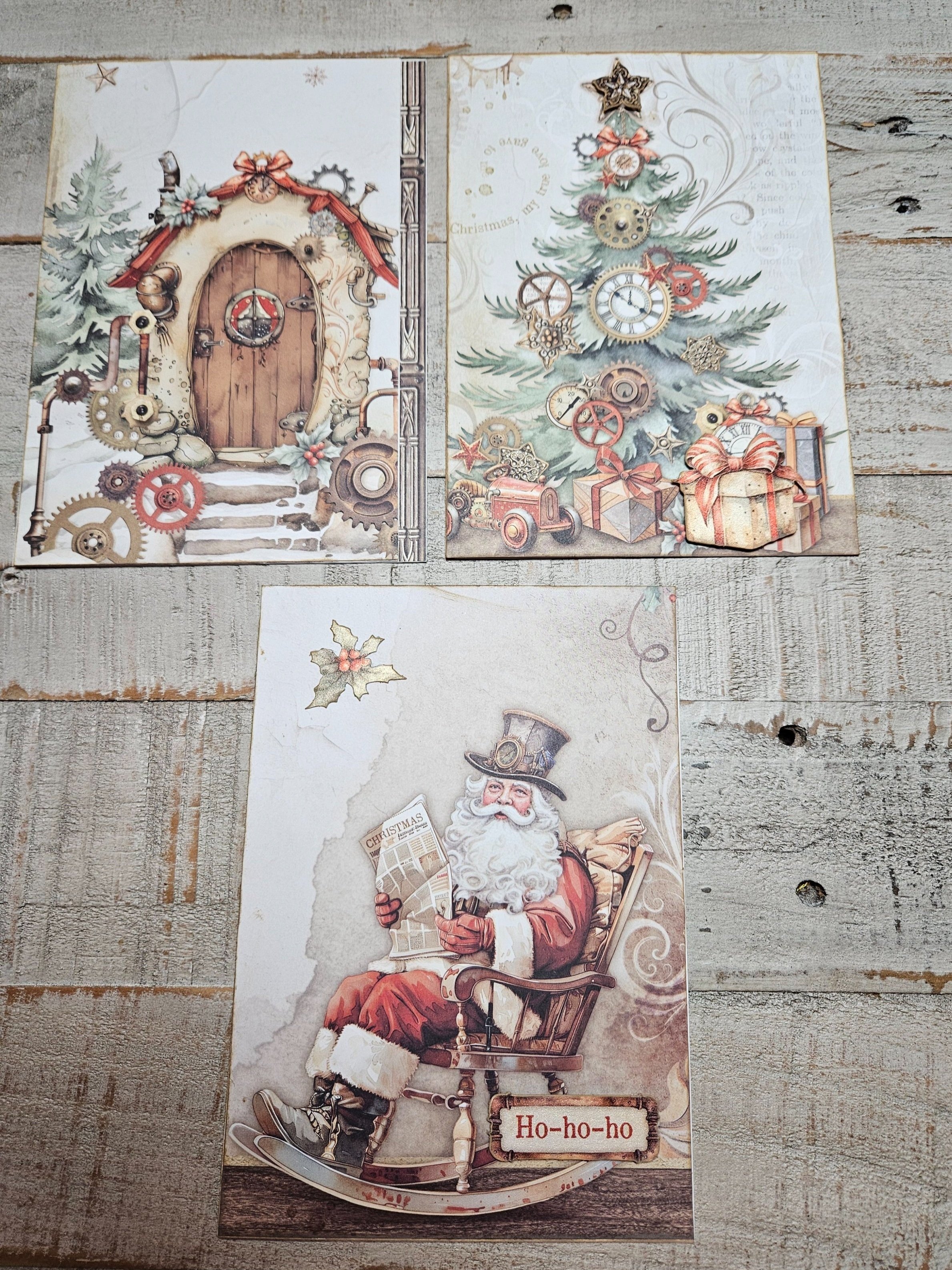 Steampunk Christmas Trio Set #2