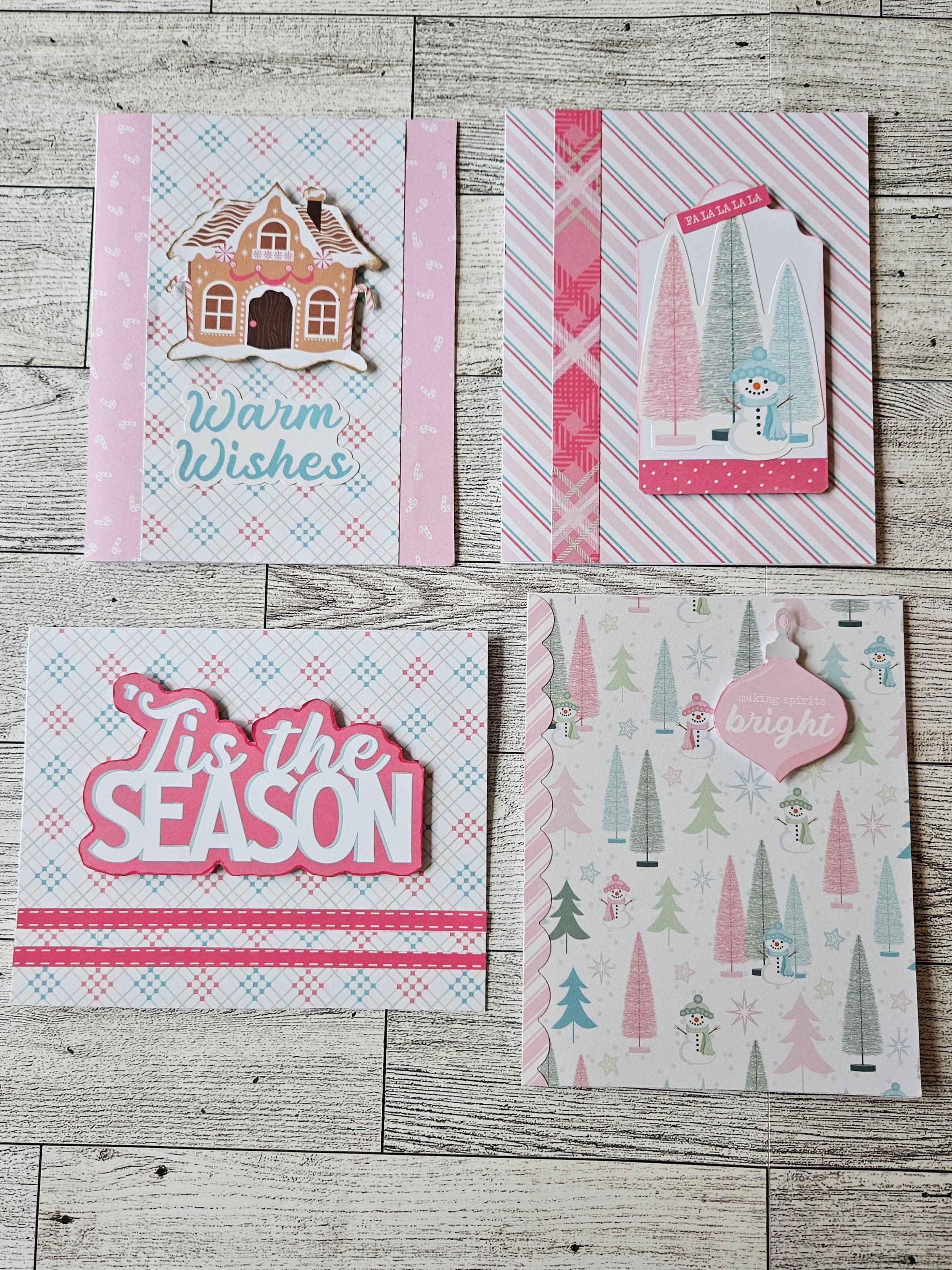 Pastel Christmas Set of 4: #3