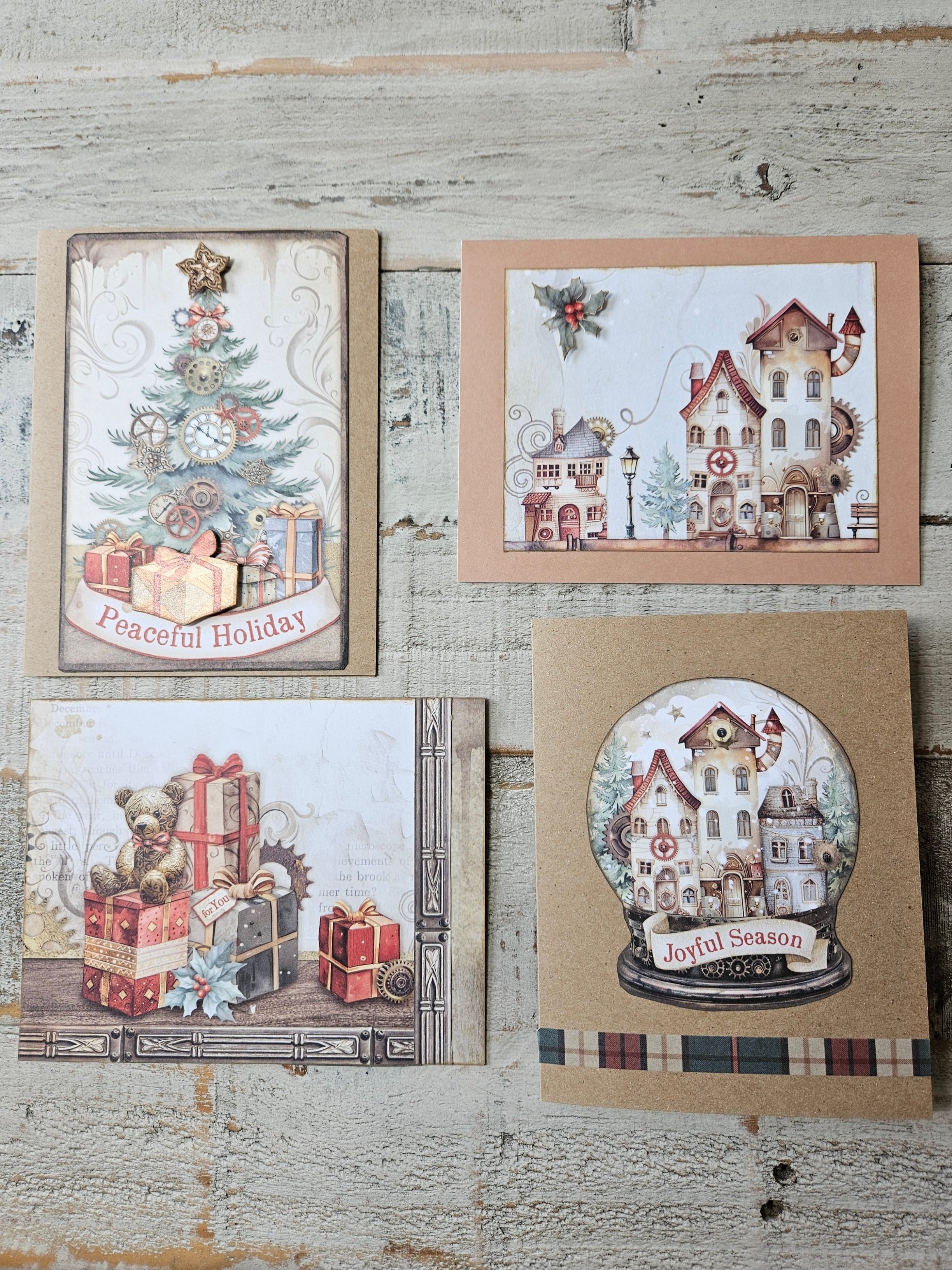 Steampunk Christmas Set of 4: #7