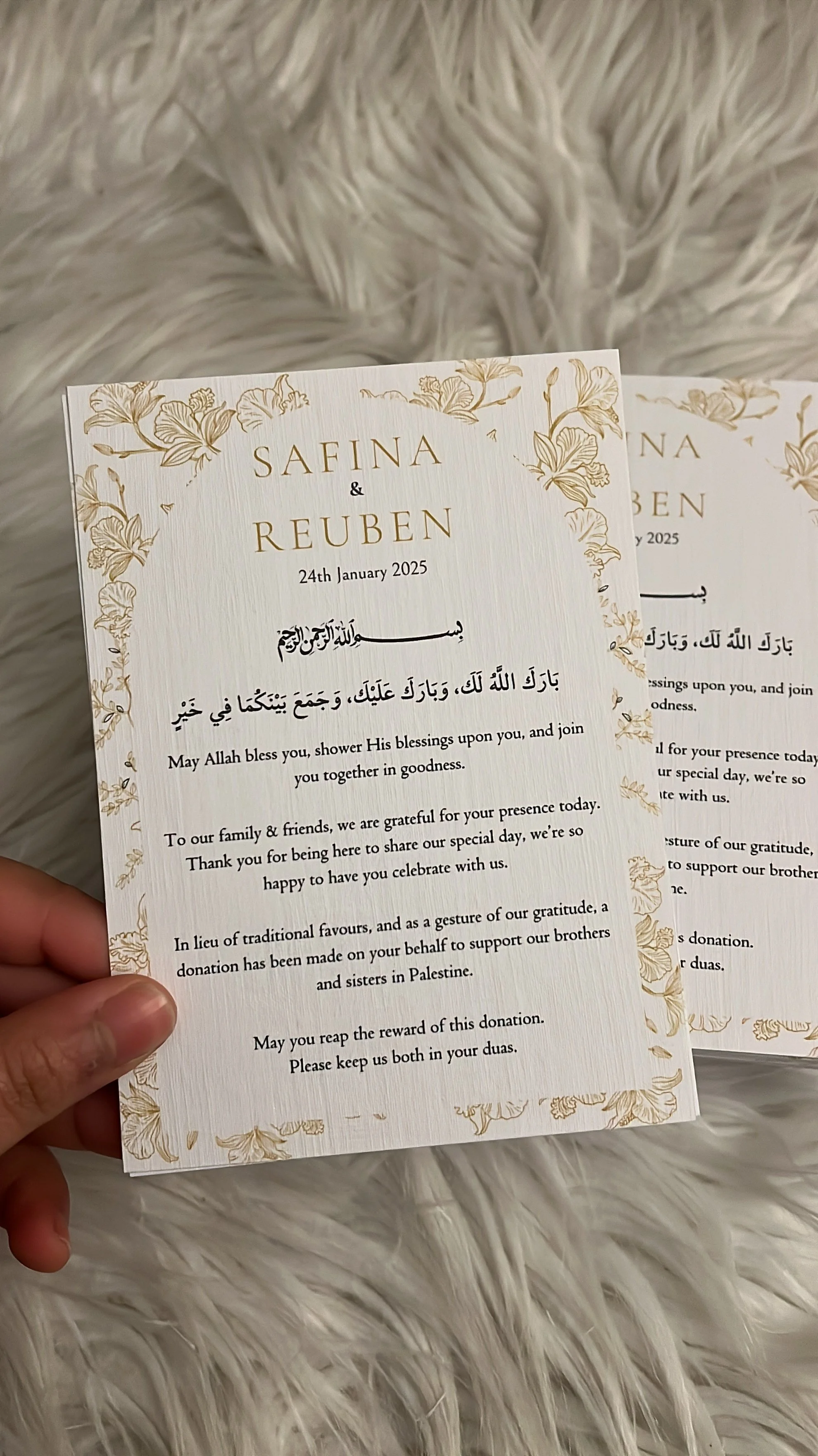 Floral Donation Cards