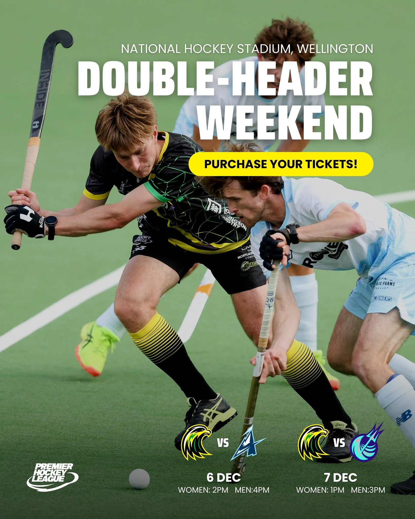 Want to see some of New Zealand&rsquo;s best hockey talent in person?
Next weekend&rsquo;s PHL double header in Wellington is the one to be at!

With Black Sticks players returning from the Sultan Azlan Shah Cup, the action will be huge and you won&r