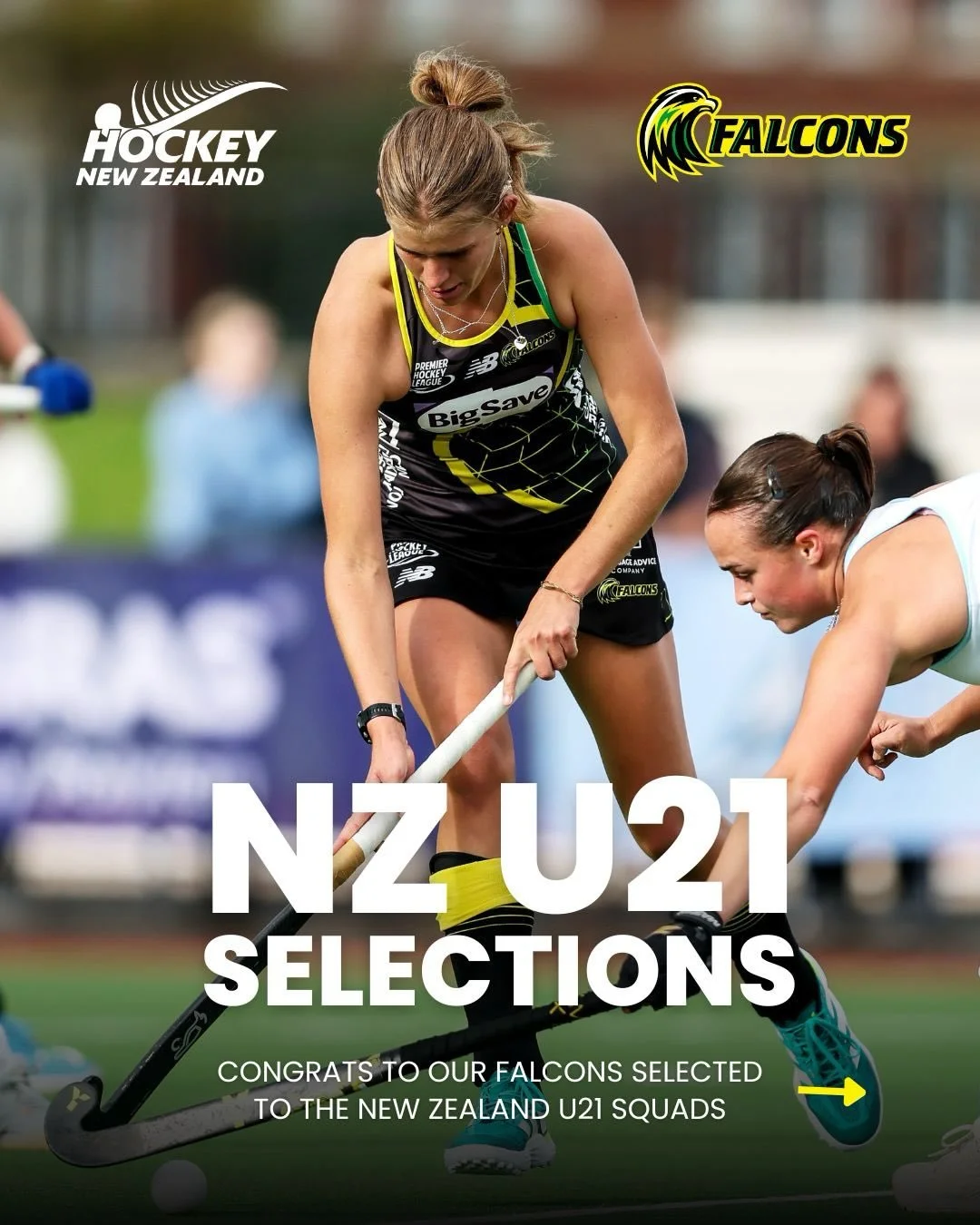 A huge congratulations to our Falcons selected for the NZ U21 squads.

Your selections are a reflection of the commitment and effort that define the Falcon way. 

We look forward to watching you represent on the national stage. 🦅🌿