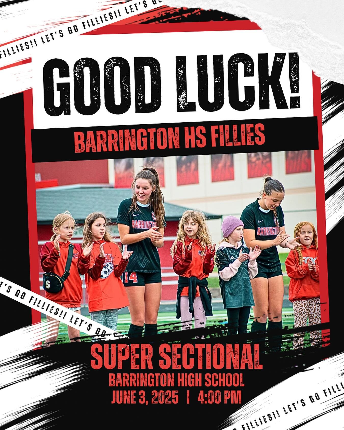 Good luck to the Barrington HS Fillies as they take on Libertyville tomorrow in the Super Sectional!!