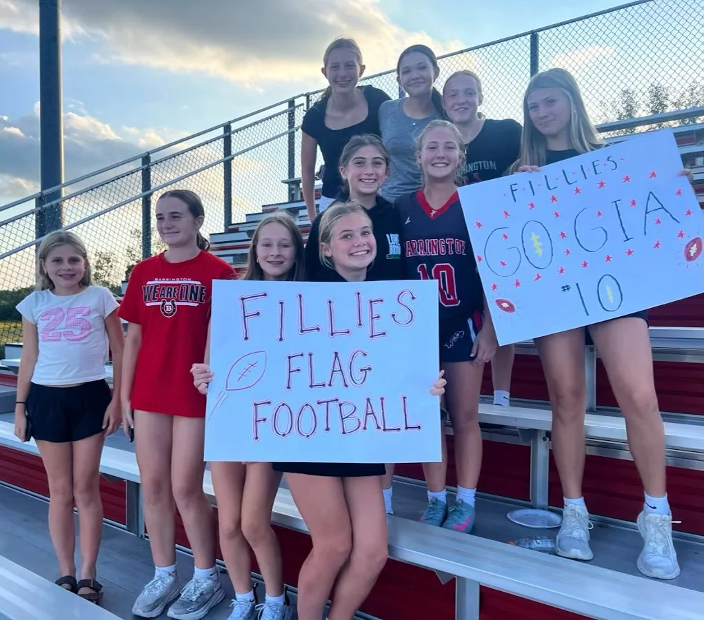 Every day is a great day to cheer on your teammates!!

Last night, our U15 Girls Black team took the evening off to cheer on Gia &amp; the Barrington HS Flag Football teams!