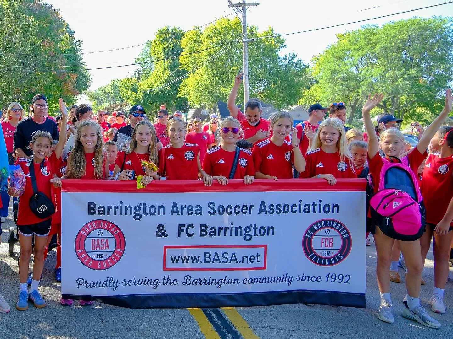 Just wrapped up an awesome morning walking in the Barrington Homecoming Parade!! 

Massive thank you to everyone who joined in the fun &amp; helped celebrate our club and our community today!