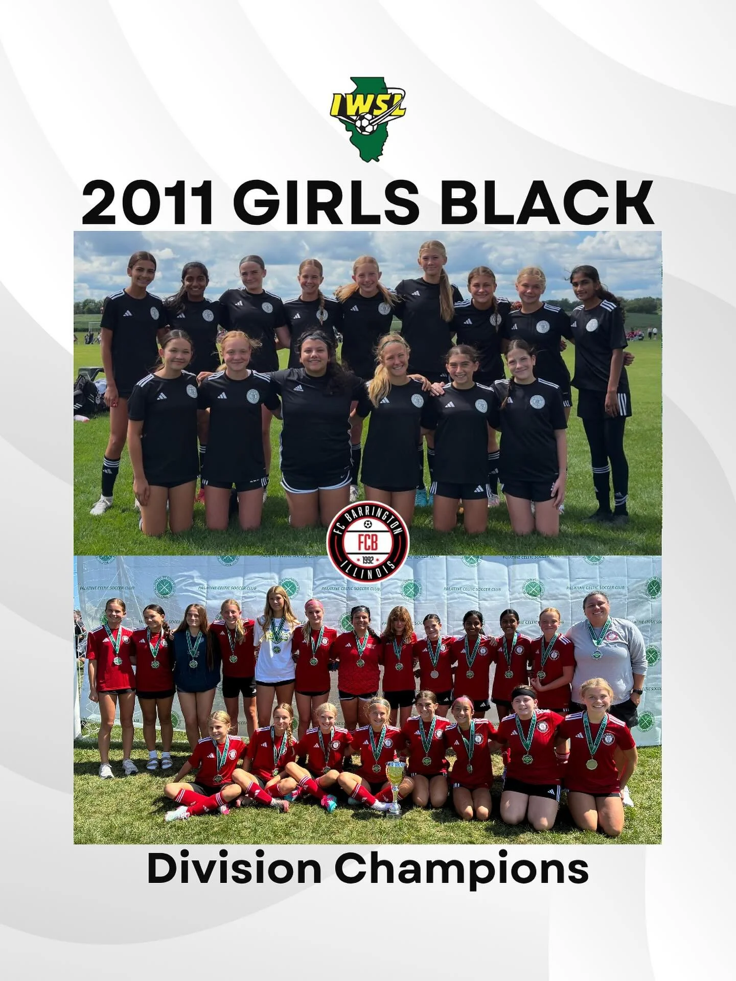 Congratulations to our U15 Girls Black team on finishing the fall season as IWSL division champs!!