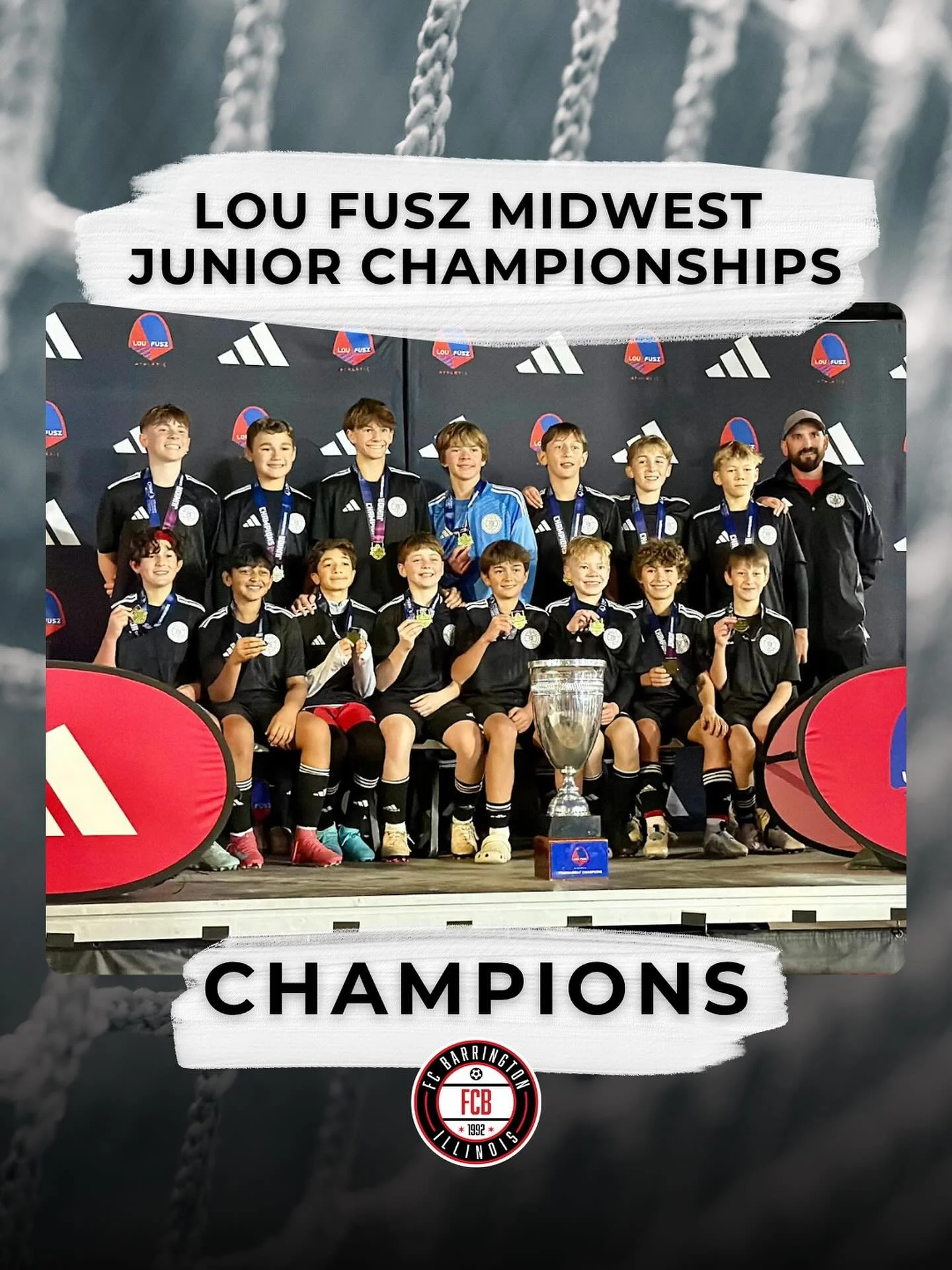 Congratulations to our U14 Boys Black team on winning their division at the Lou Fusz Midwest Junior Championships!! Well done, team!