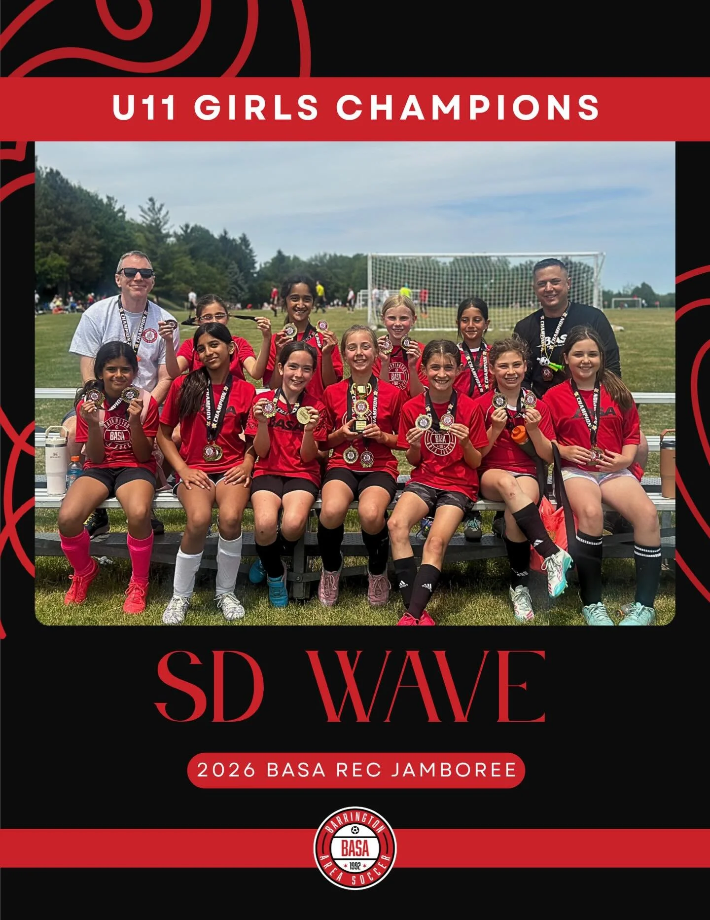 Congratulations to our BASA Jamboree U11 Girls Champions, SD Wave, &amp; Finalists, Gotham, on a great weekend of play!!