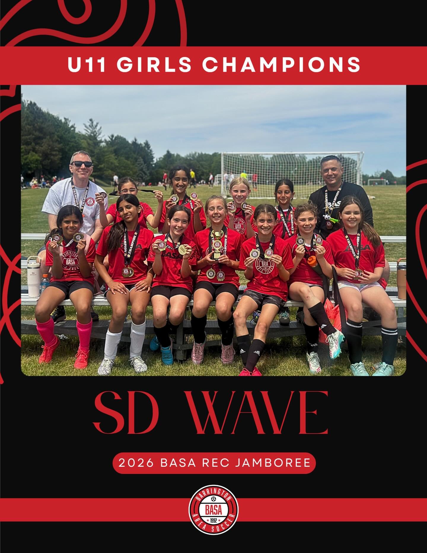 Congratulations to our BASA Jamboree U11 Girls Champions, SD Wave, &amp; Finalists, Gotham, on a great weekend of play!!