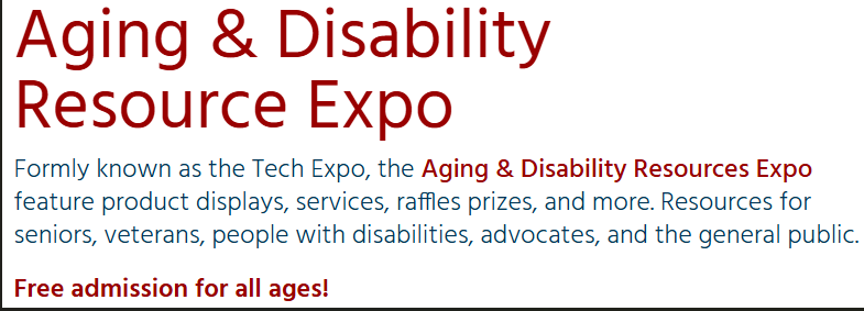 Aging & Disability Resource Expo (Copy)