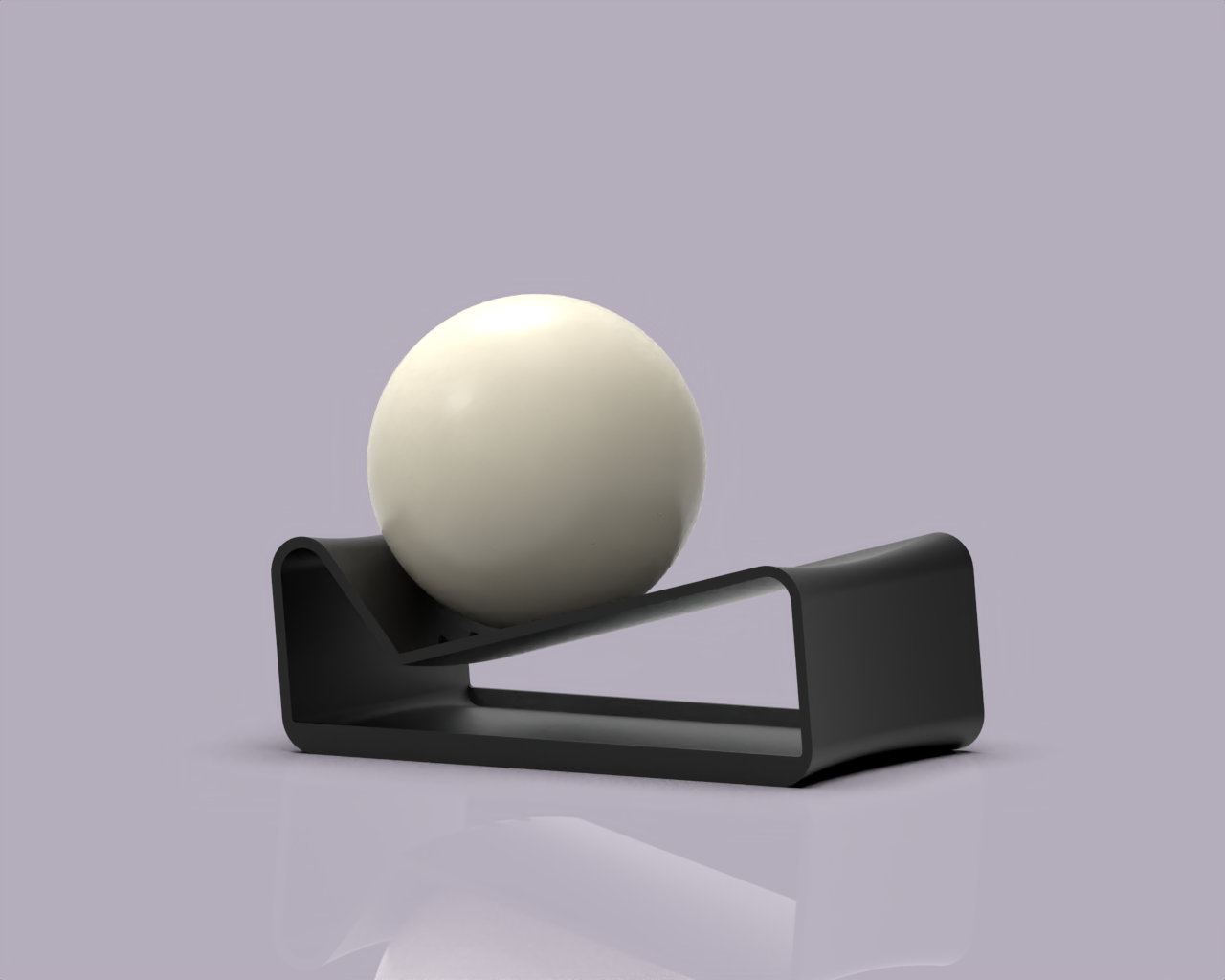 Minimalistische Seifenschale aus PLA, schwarz, Schweizer Design, mit Kugelseife von Tamanohada