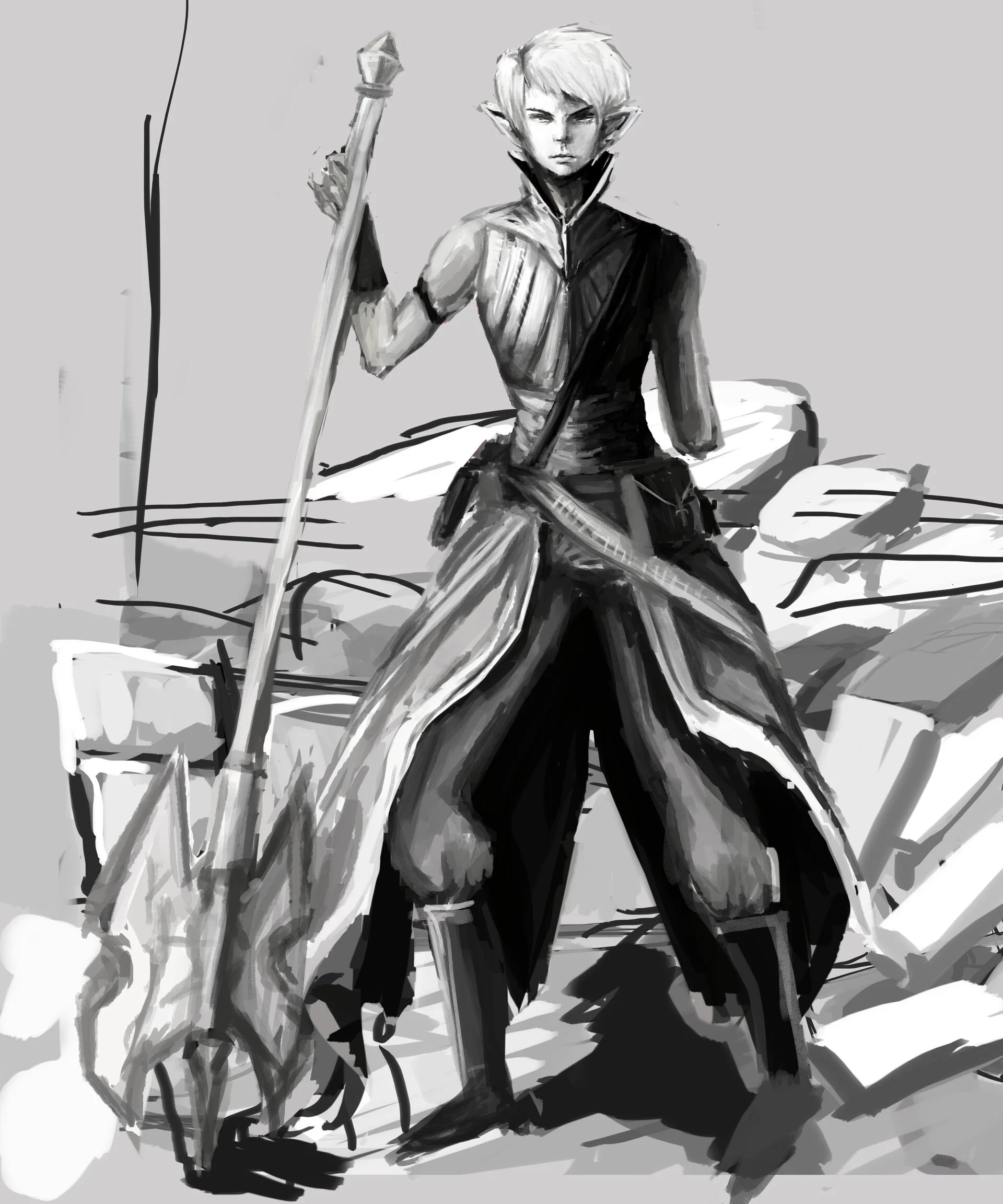 Fantasy warrior sketch