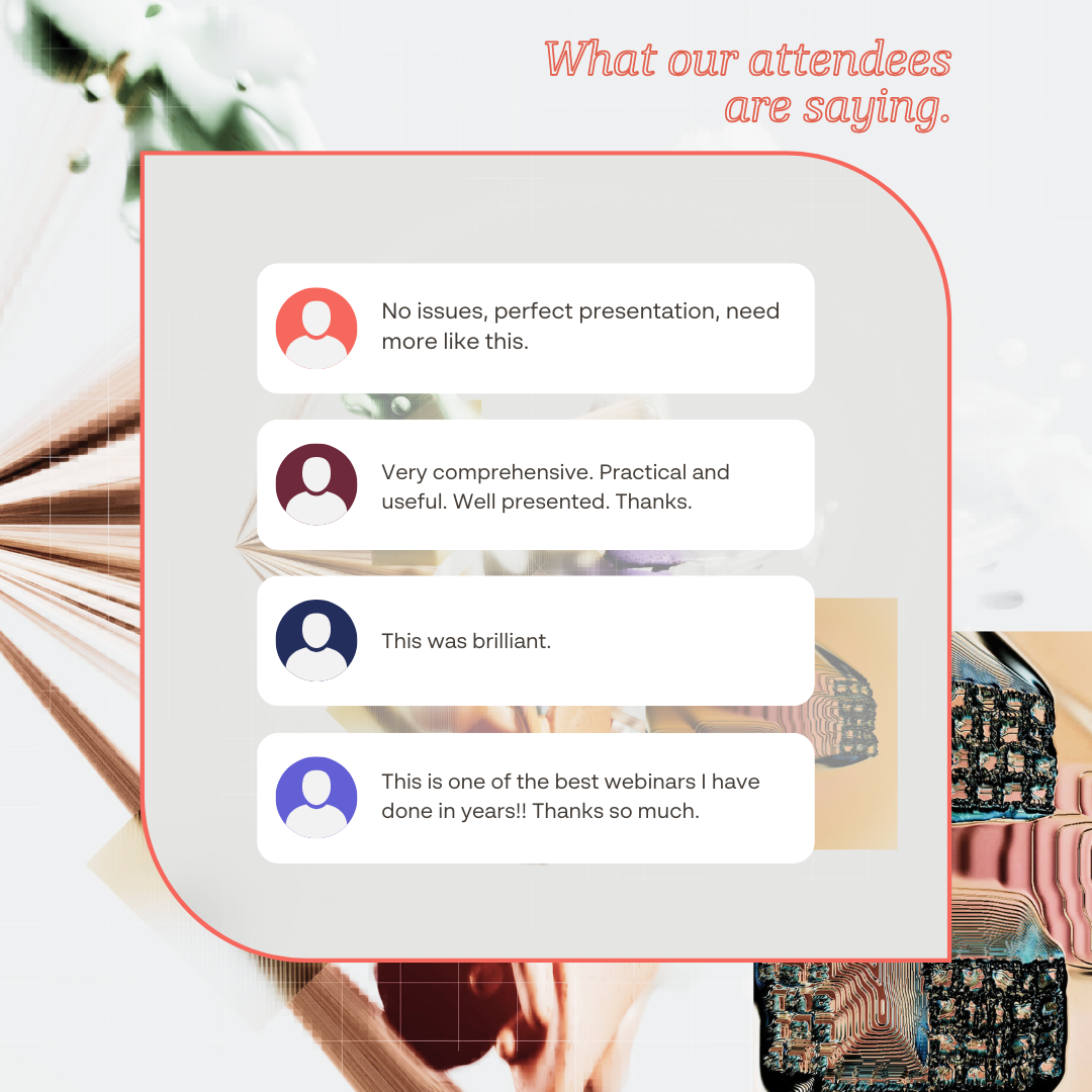Webinar testimonials design