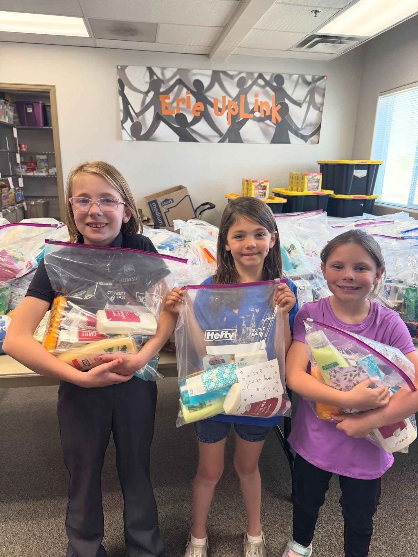 We love how our community works together to care for one another, and that folks of any age can help fill a need. Erie UpLink put out the call for Personal Care Kits for our April 22 Tiger Packs and our community went above and beyond. 

The Flower F